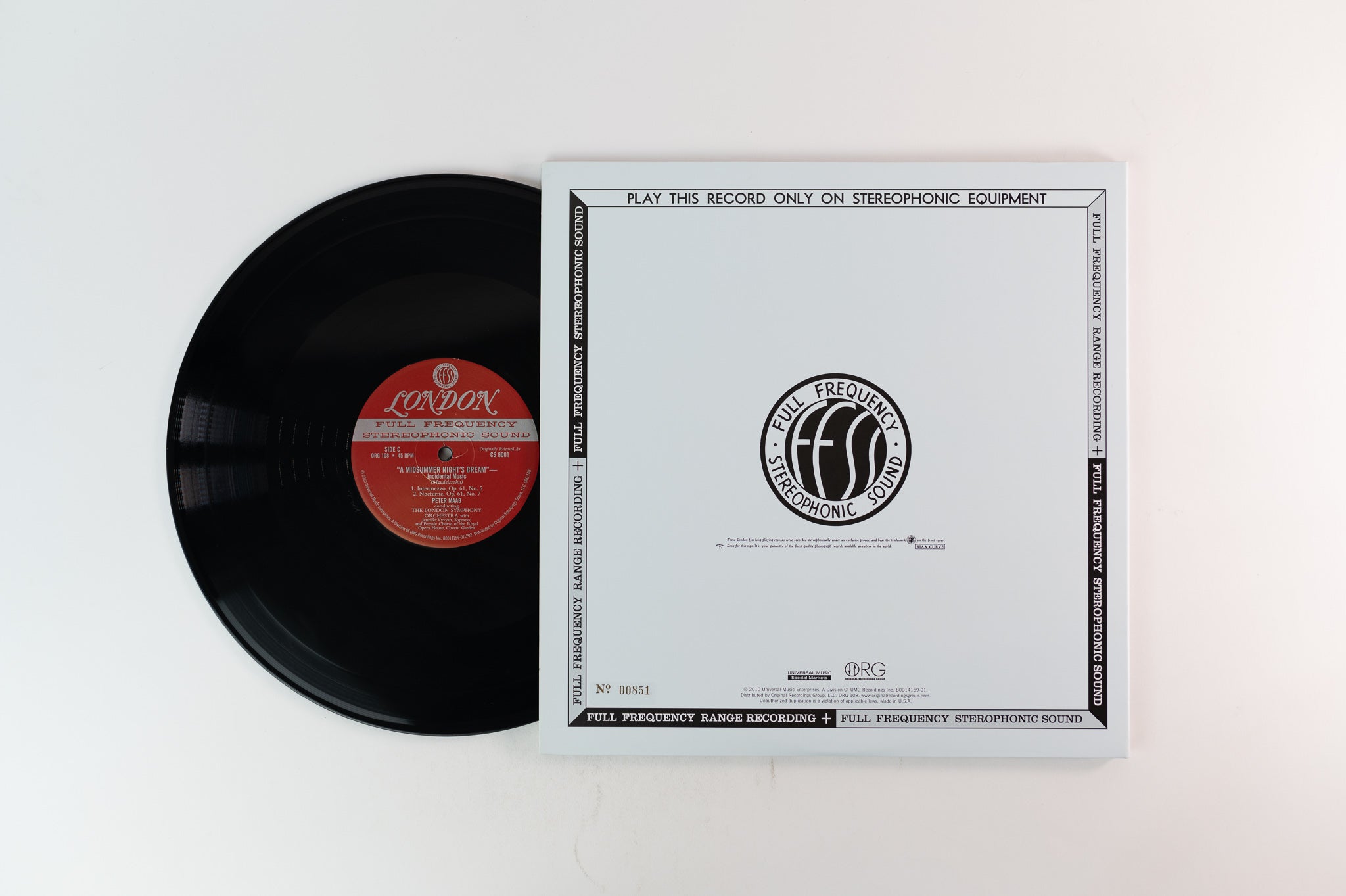 Felix Mendelssohn-Bartholdy - A Midsummer Night's Dream on London ORG Limited Numbered 180 Gram Reissue