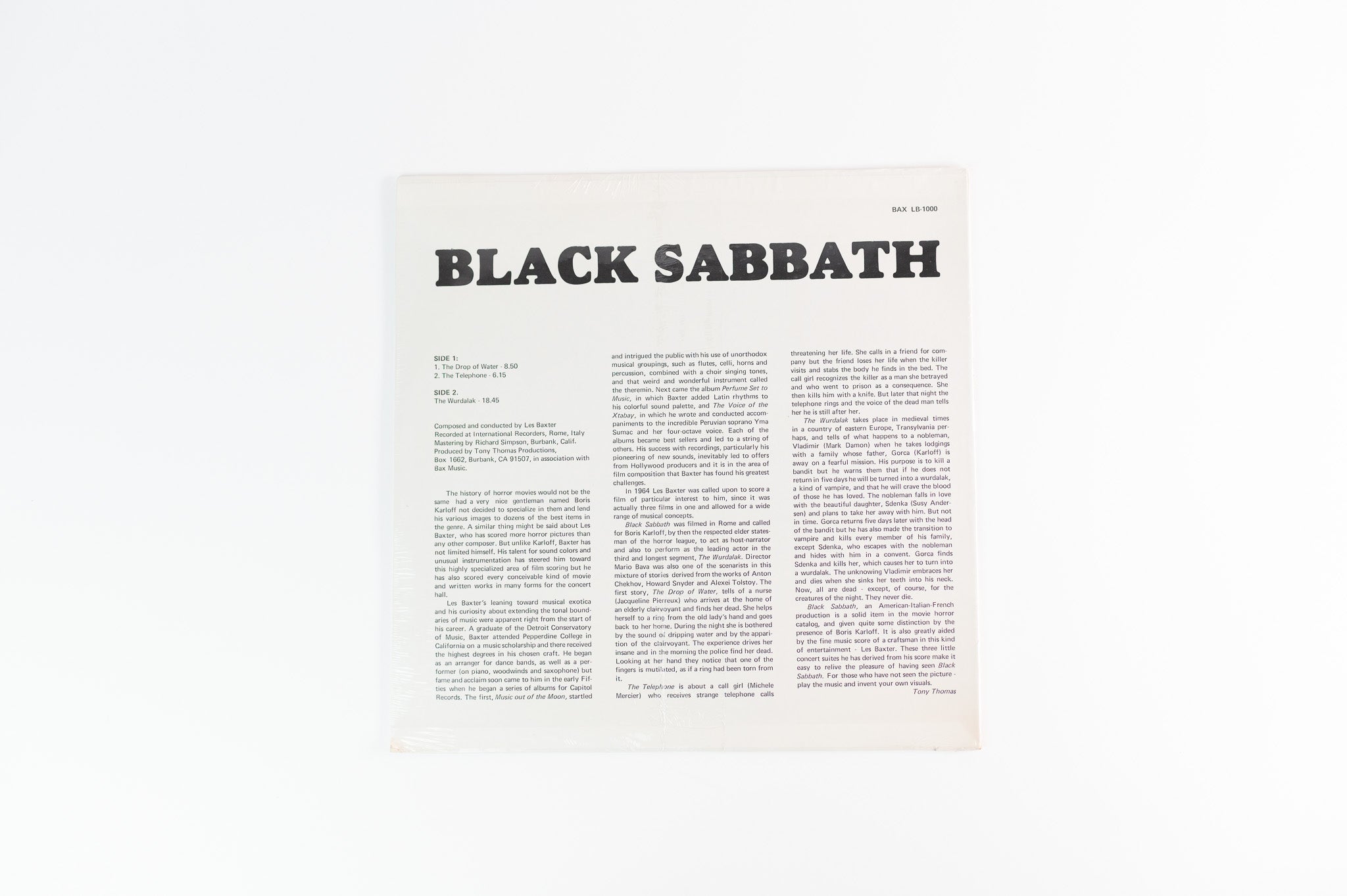 Les Baxter - Black Sabbath on Tony Thomas Productions Sealed