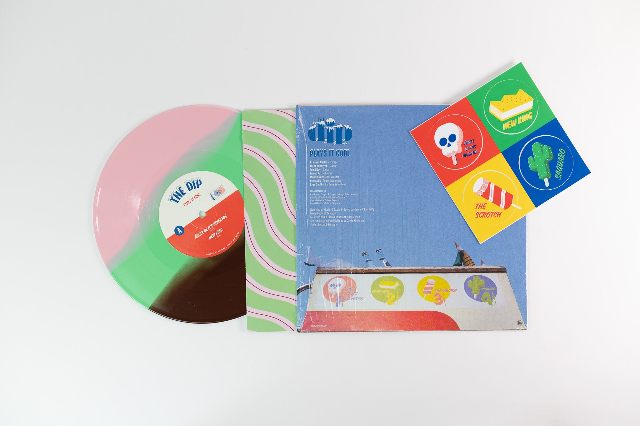 The Dip - The Dip Plays It Cool - Tri-Color Spumoni Striped Colored Vinyl 10" EP