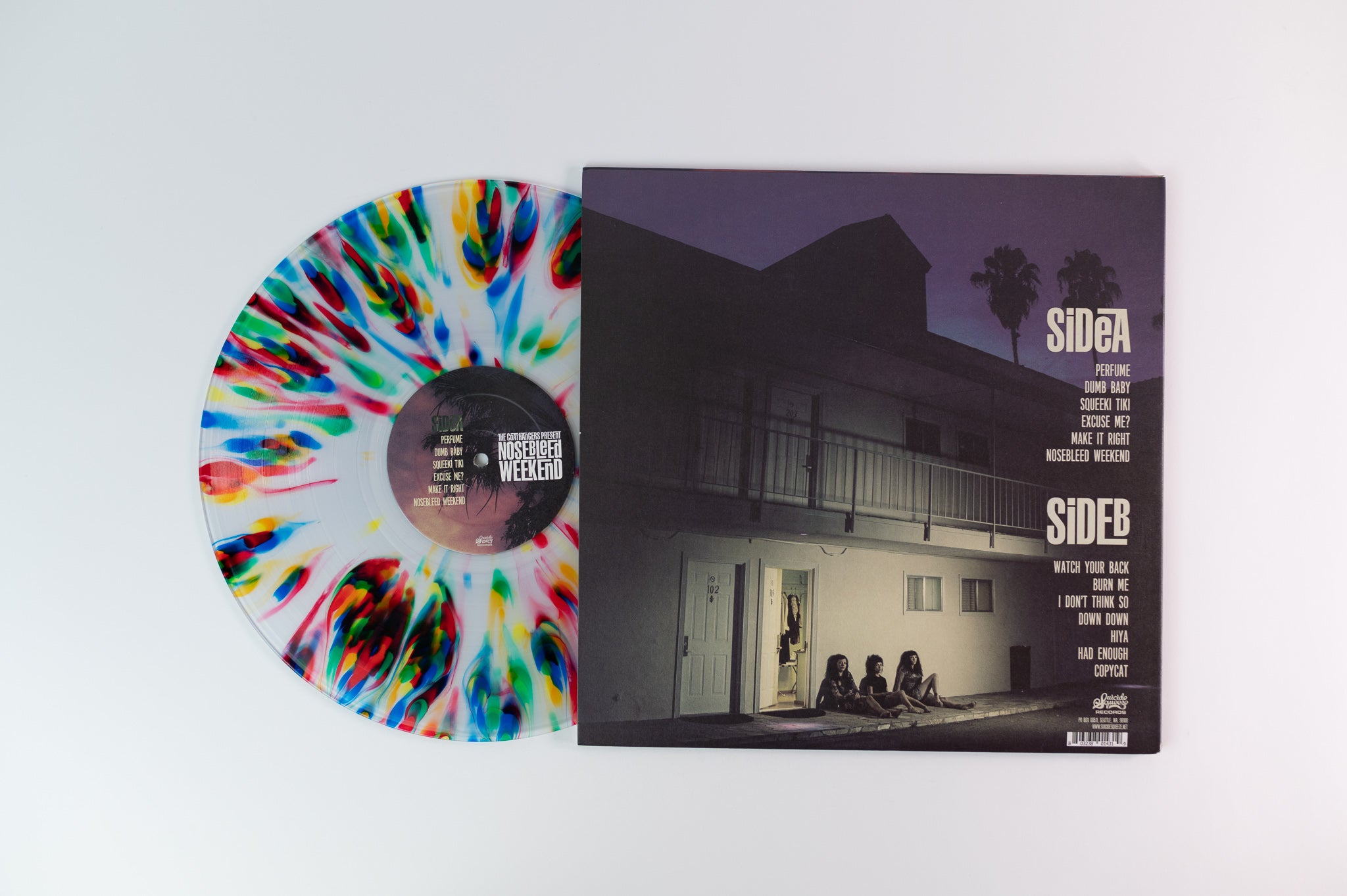 The Coathangers - Nosebleed Weekend on Suicide Squeeze Limited Multi Colored Splatter Vinyl