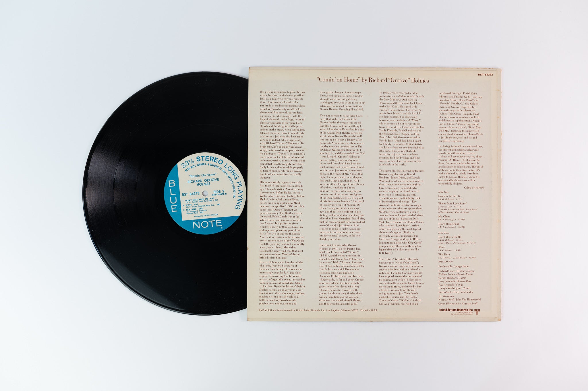 Richard "Groove" Holmes - Comin' On Home on Blue Note United Artists Stereo Reissue