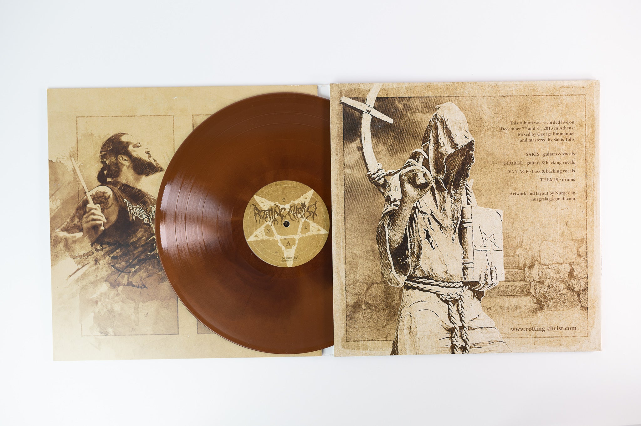 Rotting Christ - Lucifer Over Athens on Season of Mist Limited Numbered Brown Haze Vinyl