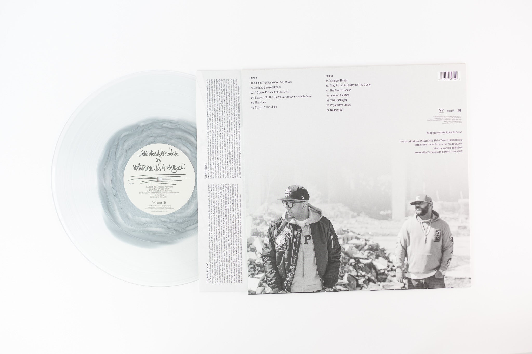 Apollo Brown & Skyzoo - The Easy Truth on Mello Music Group Clear / Grey Vinyl