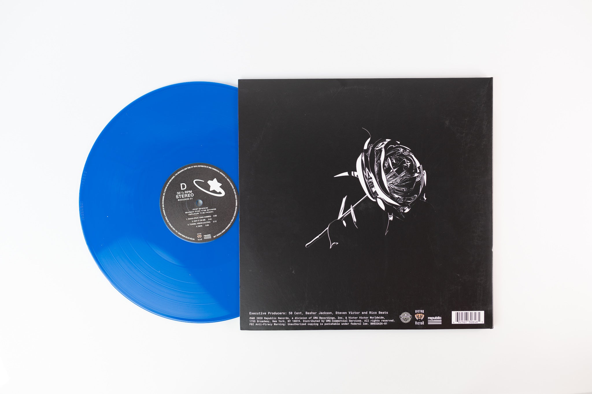 Pop Smoke - Shoot For The Stars Aim For The Moon on Republic Limited Edition Blue Vinyl