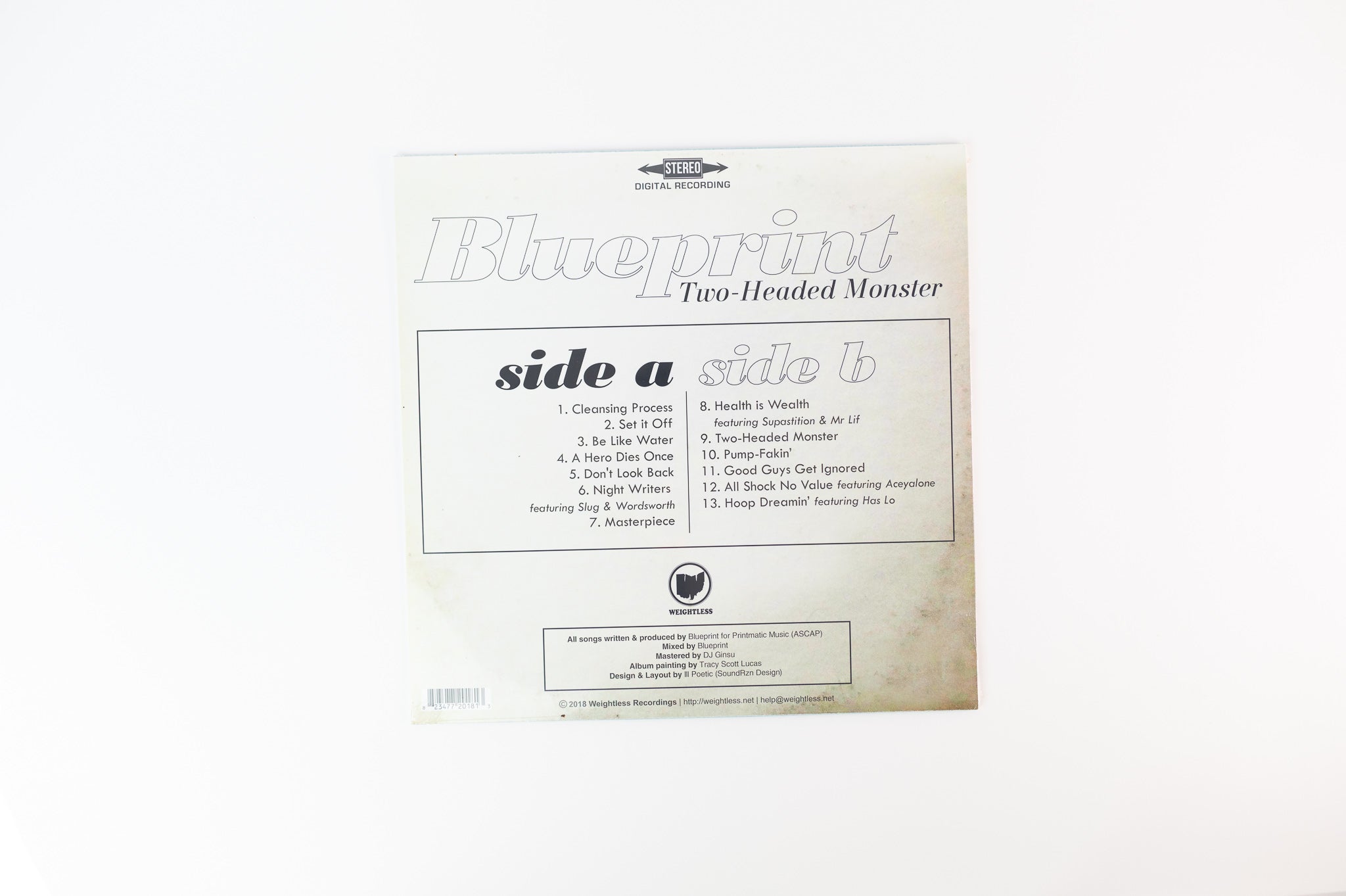 Blueprint - Two-Headed Monster on Weightless Clear Vinyl Reissue Sealed