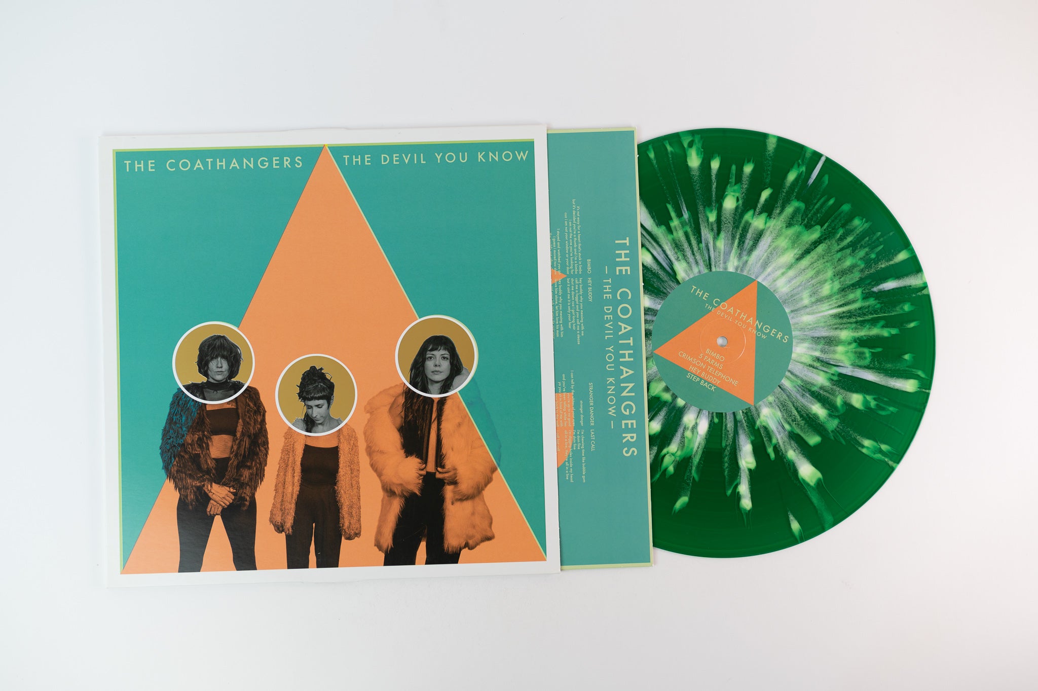 The Coathangers - The Devil You Know on Suicide Squeeze Green and White Splatter