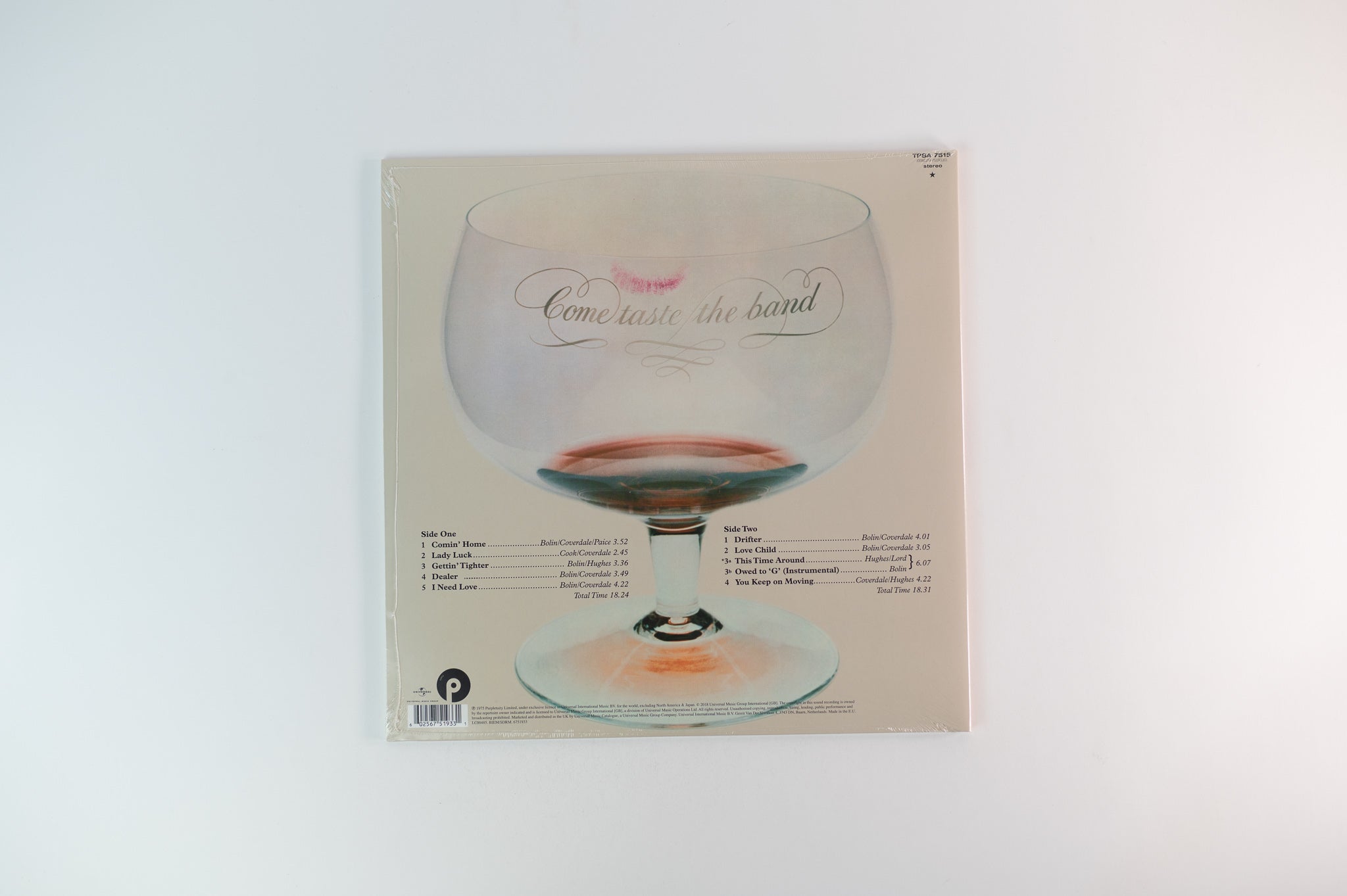 Deep Purple - Come Taste The Band on Purple Records Limited 180 Gram Purple Vinyl Reissue Sealed