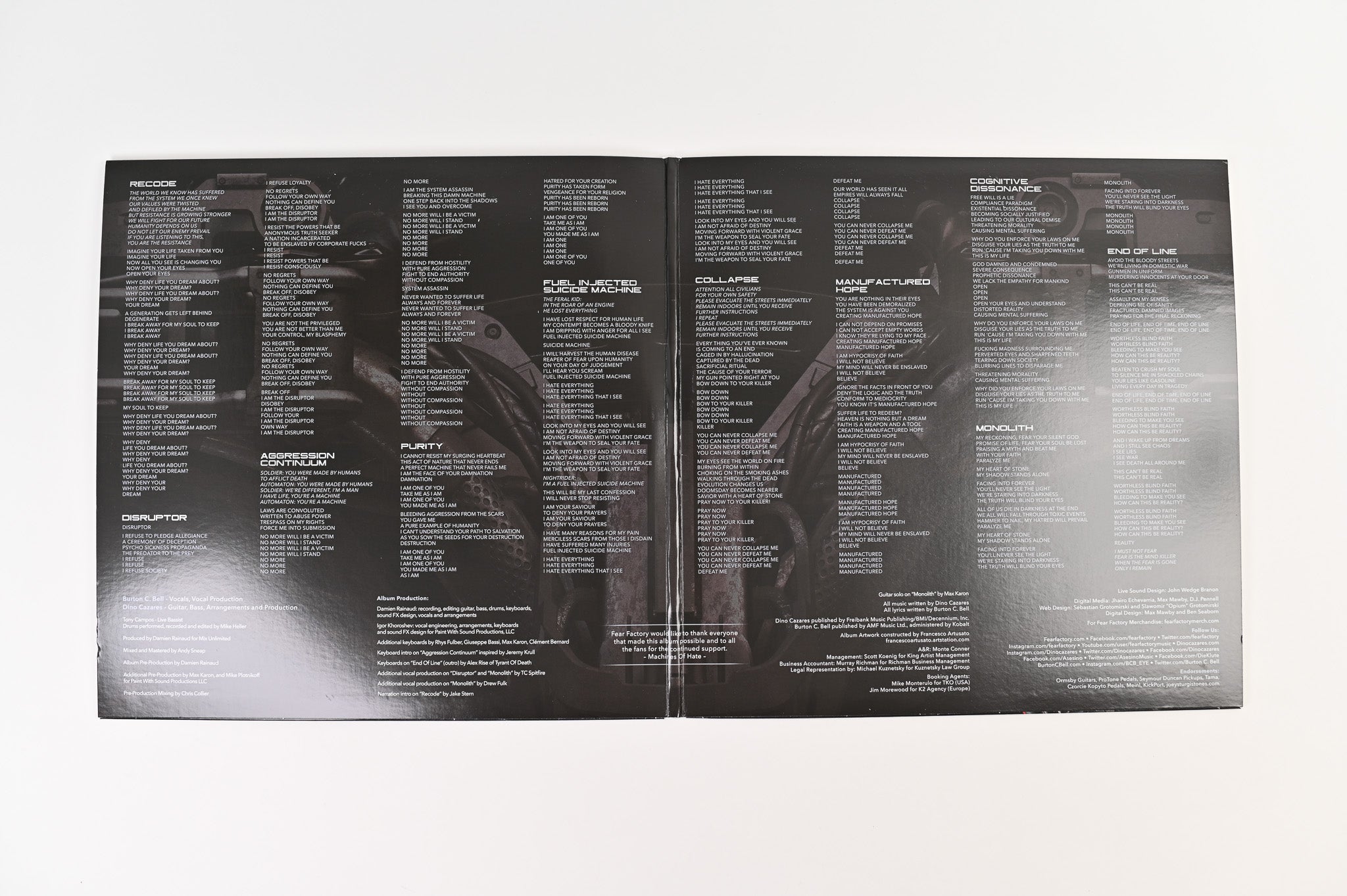 Fear Factory - Aggression Continuum on Nuclear Blast Ltd Black & Blue with White Splatter