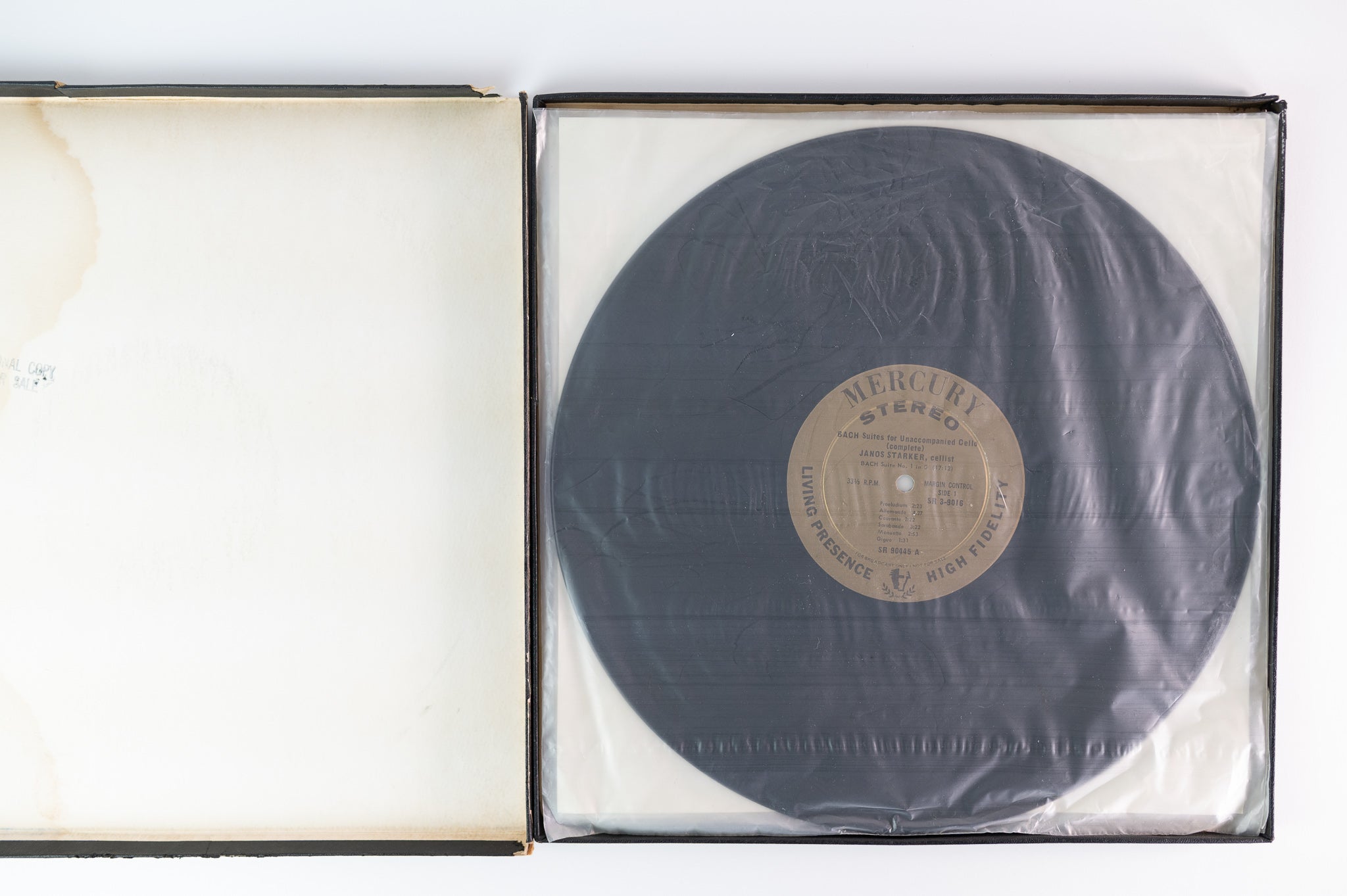 Johann Sebastian Bach - Janos Starker - Suites For Unaccompanied Cello Complete on Mercury Stereo Gold Label Promo