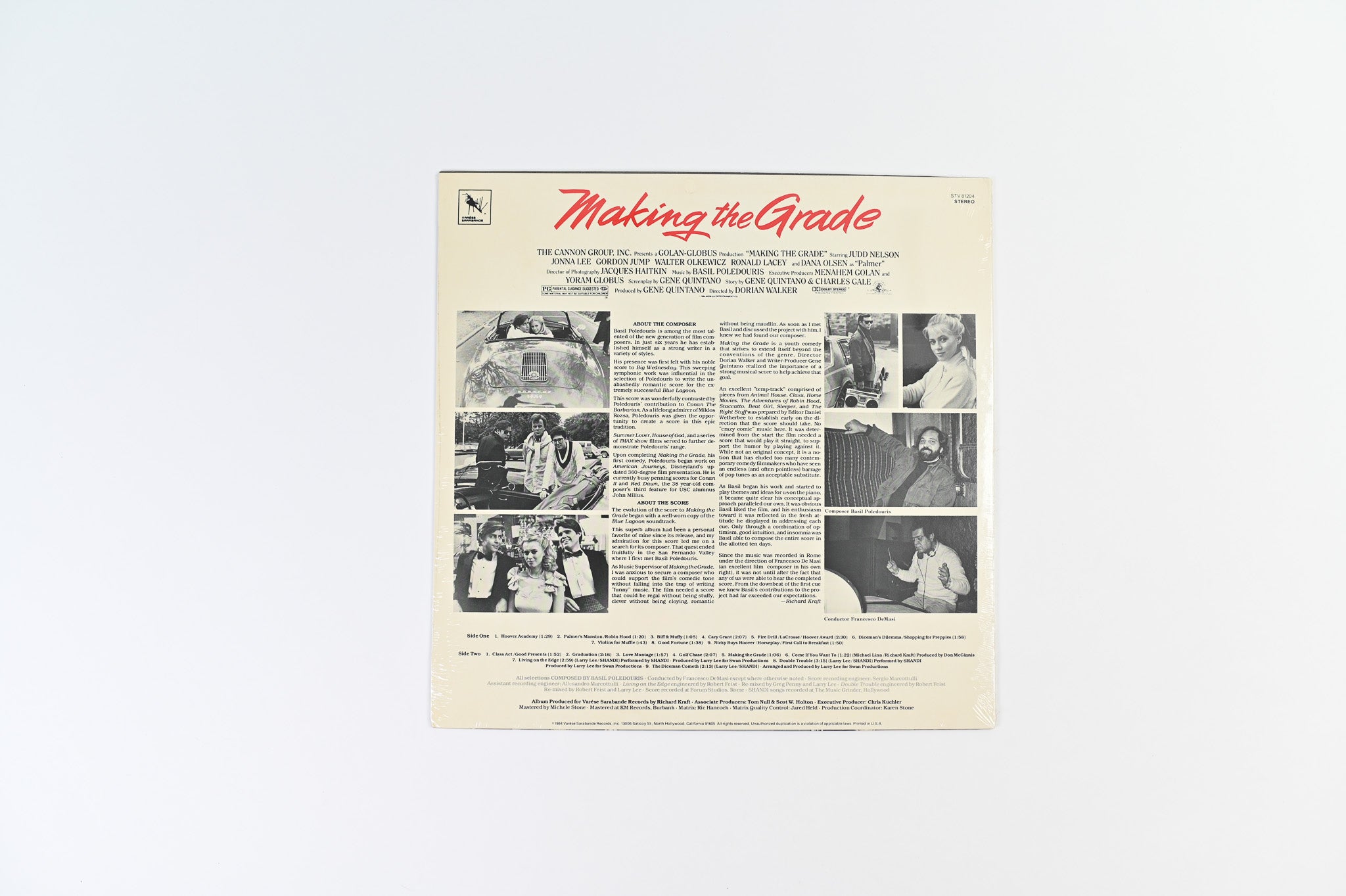 Basil Poledouris - Making The Grade (Original Motion Picture Soundtrack) on Varese Sarabande Sealed