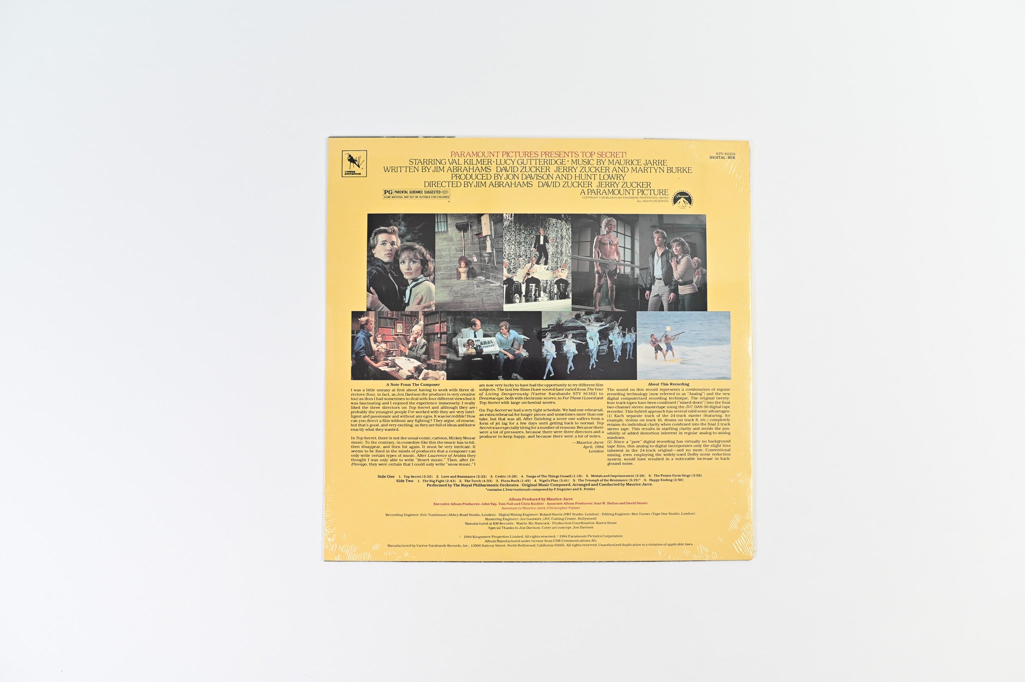 Maurice Jarre - Top Secret! on Varese Sarabande Sealed