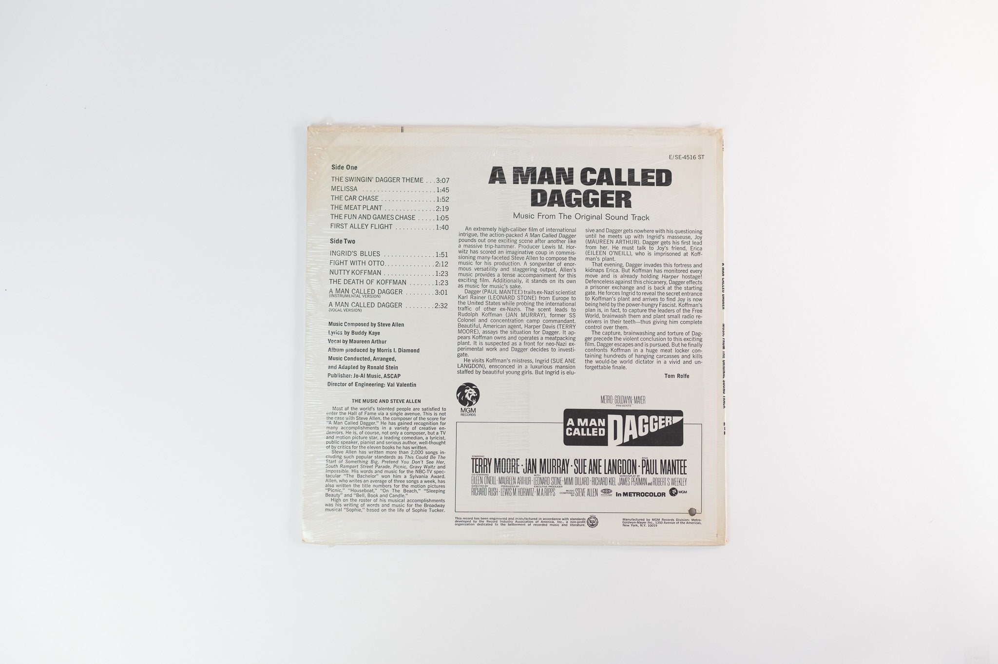 Steve Allen - A Man Called Dagger Original Soundtrack on MGM Sealed