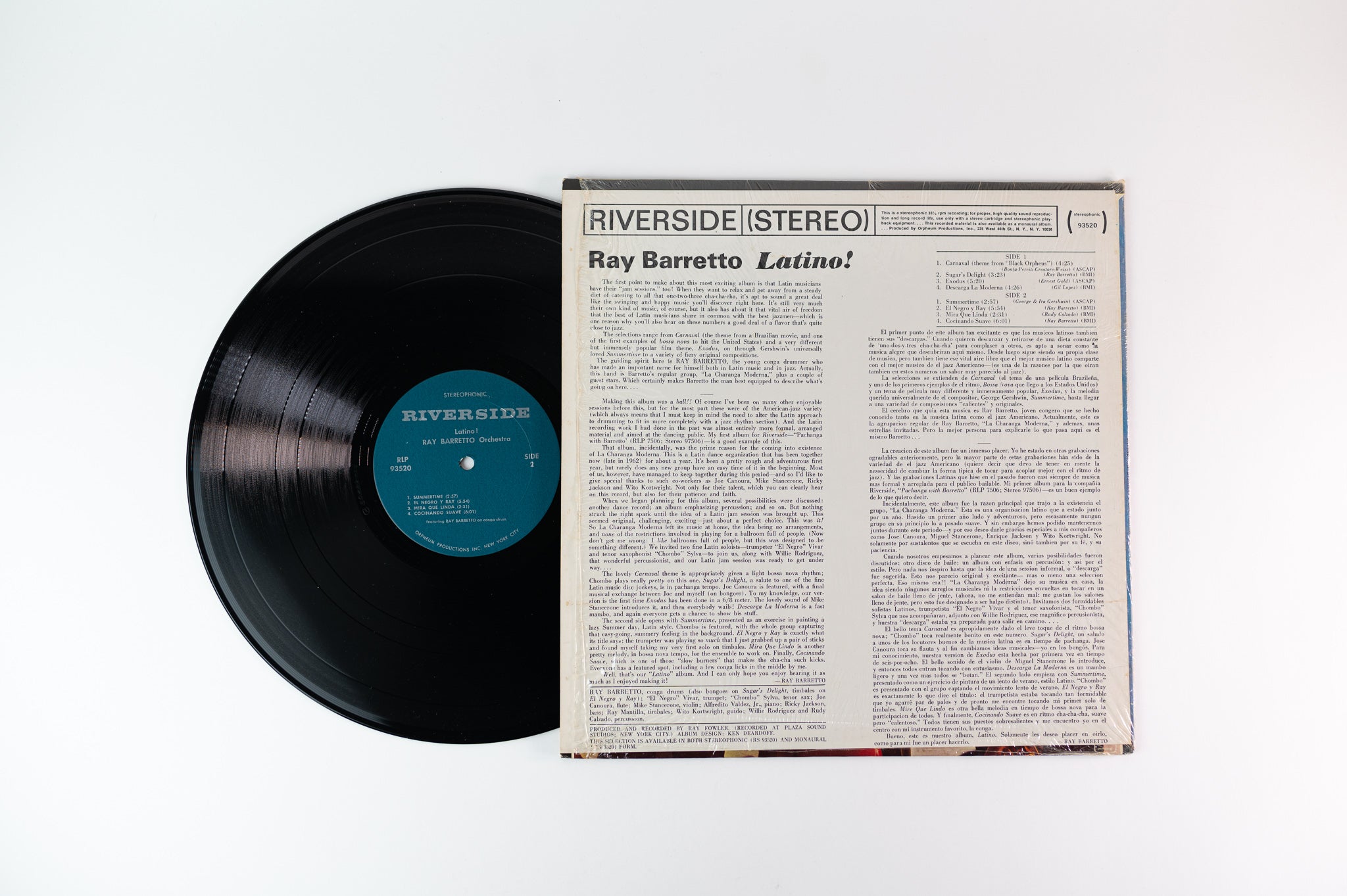 Ray Barretto Y Su Orquestra - Latino! on Riverside Stereo Orpheum Productions