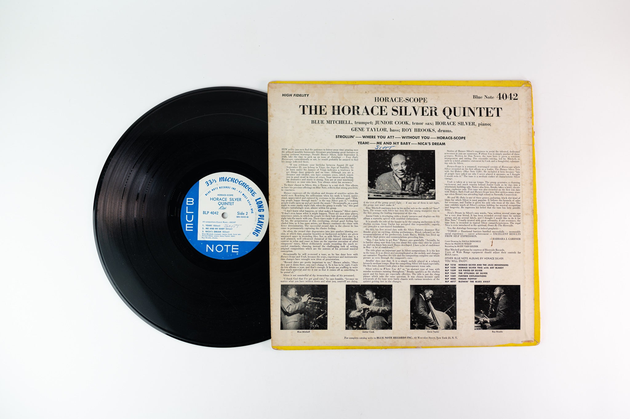The Horace Silver Quintet - Horace-Scope on Blue Note 4042 47 W 63rd Mono Deep Groove