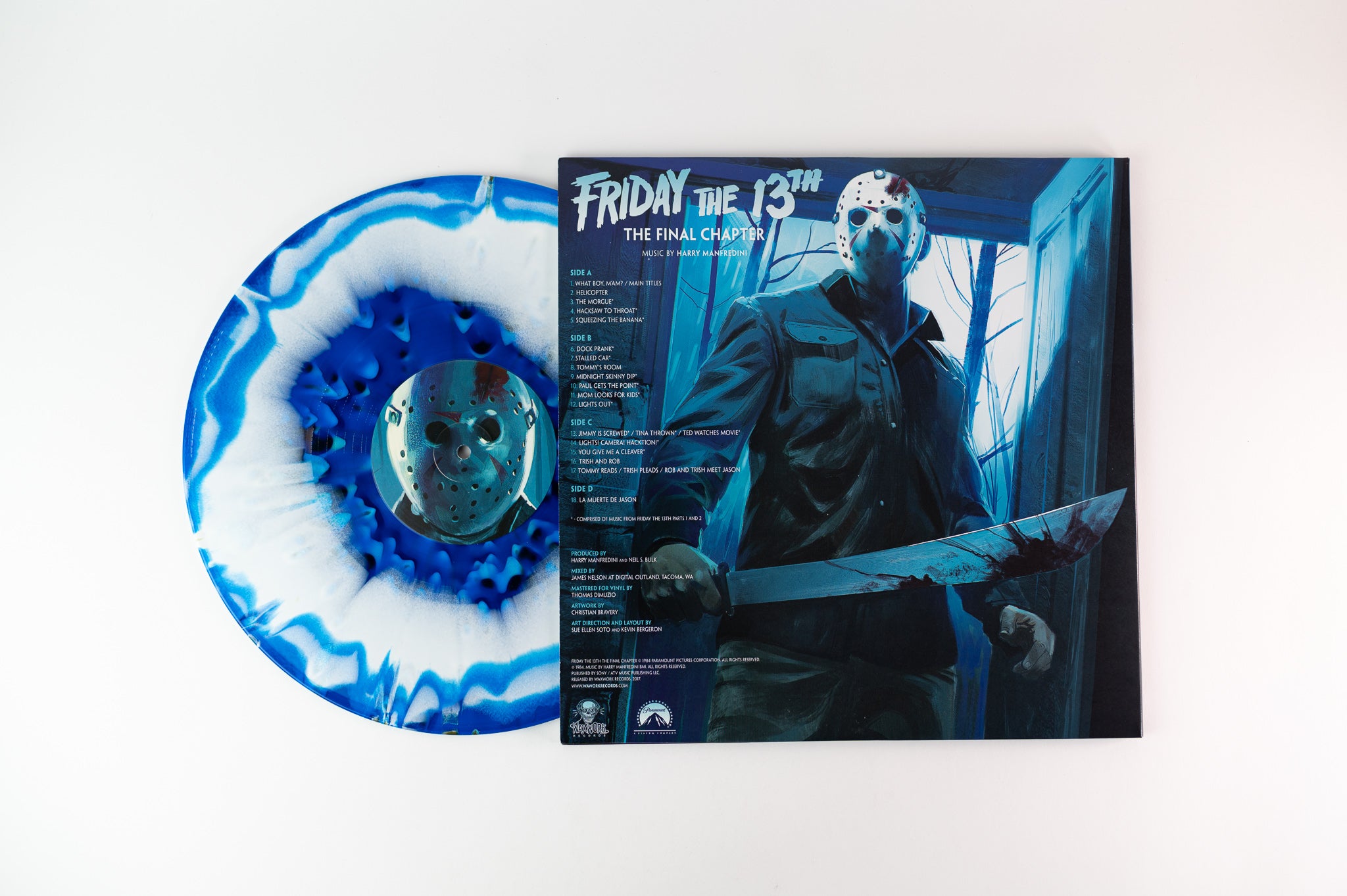 Harry Manfredini - Friday the 13th (The Final Chapter) on Waxwork Blue and White Swirl with Green Splatter