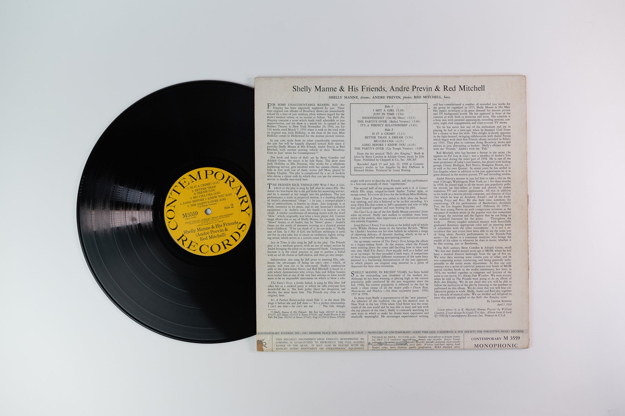Shelly Manne & His Friends - Bells Are Ringing on Contemporary Mono Deep Groove