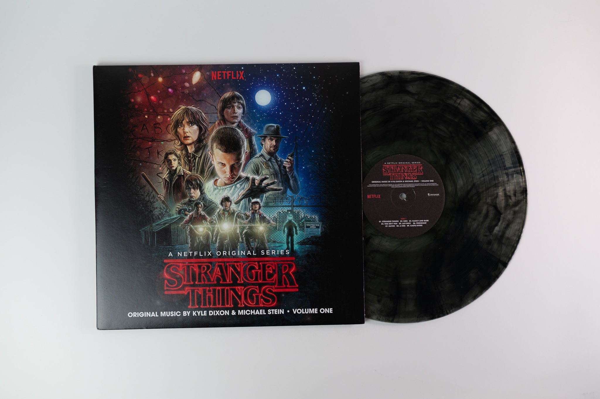 Kyle Dixon - Stranger Things - Volume One on Lake Shore Limited Clear Black Smoke Vinyl