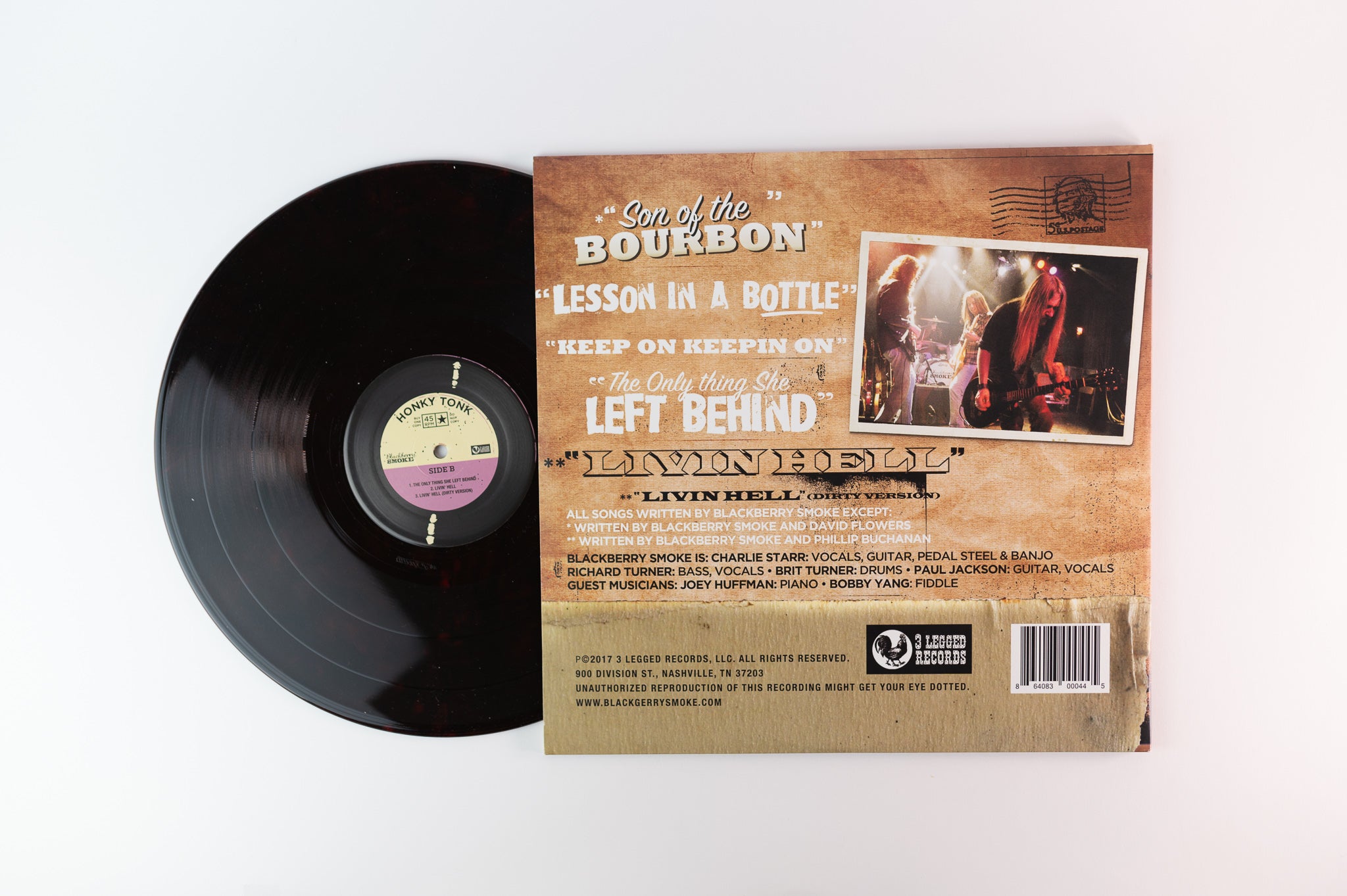 Blackberry Smoke - New Honky Tonk Bootlegs on 3 Legged Whiskey Marbled Vinyl