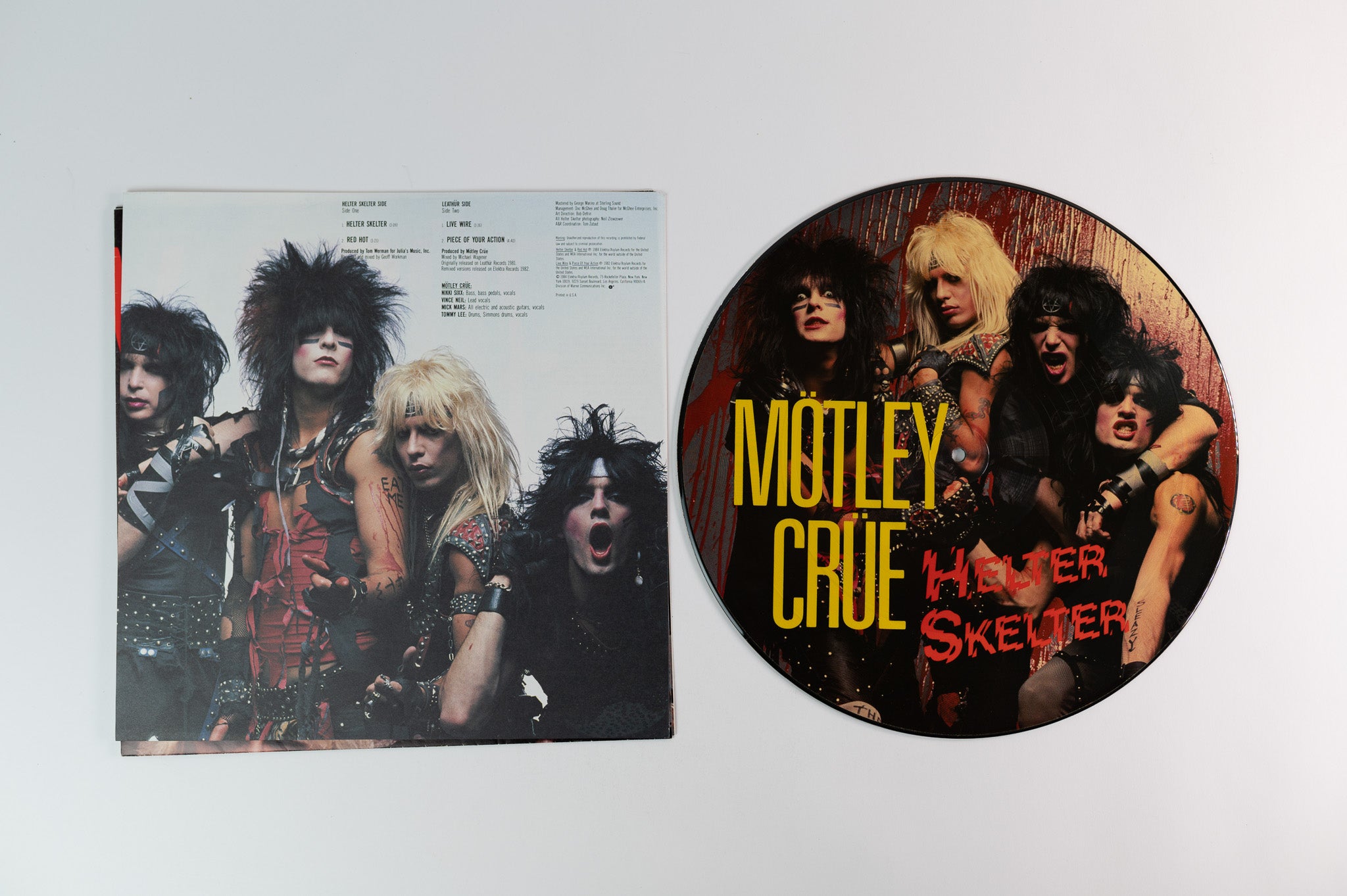 Mötley Crüe - Helter Skelter on Elektra Picture Disc With Poster