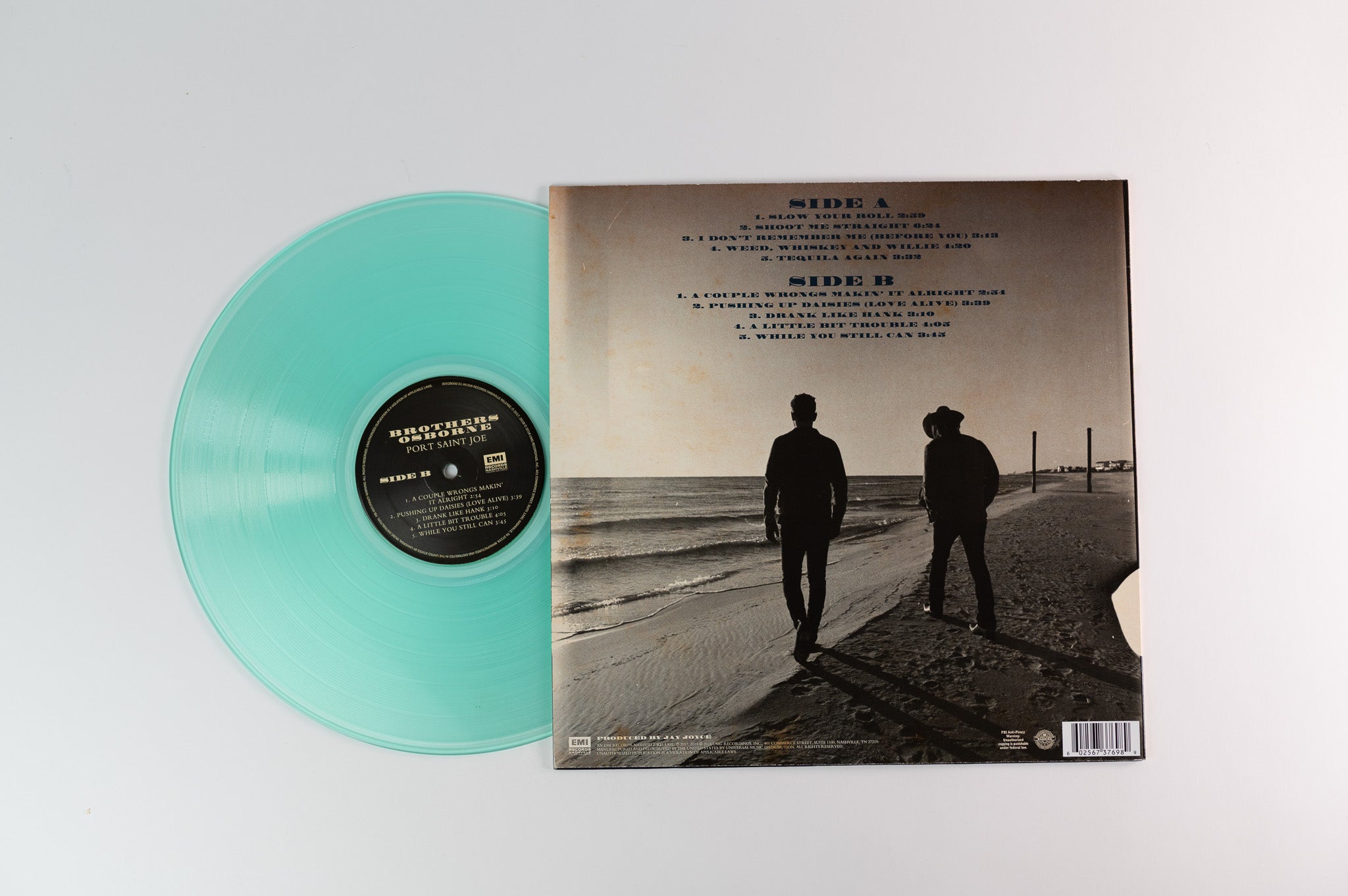 Brothers Osborne - Port Saint Joe on EMI Nashville Seaglass Colored Vinyl