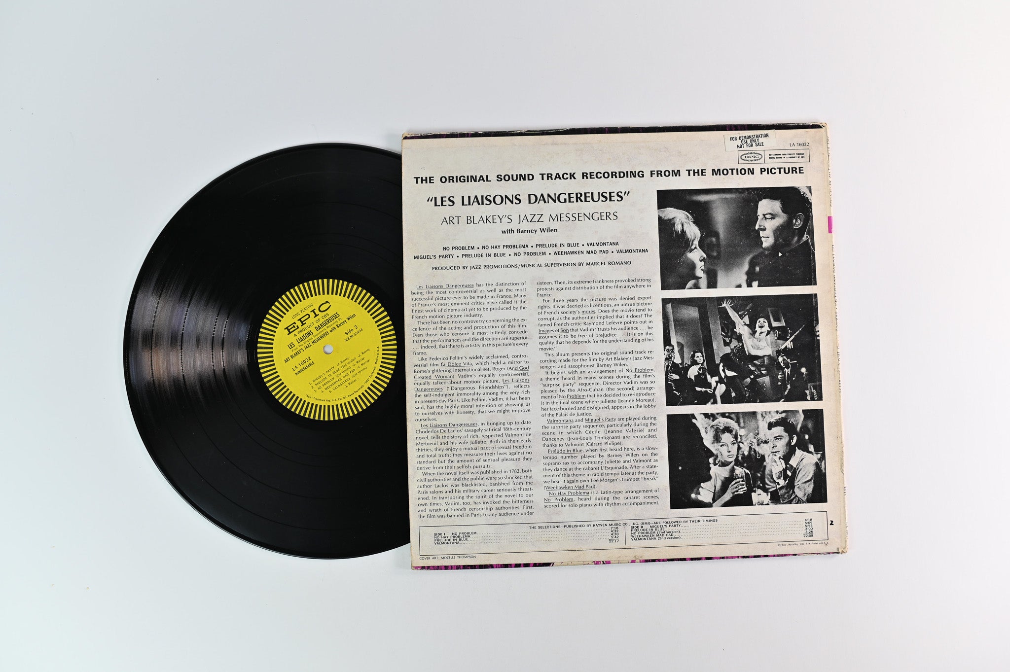 Art Blakey & The Jazz Messengers - Les Liaisons Dangereuses on Epic Mono