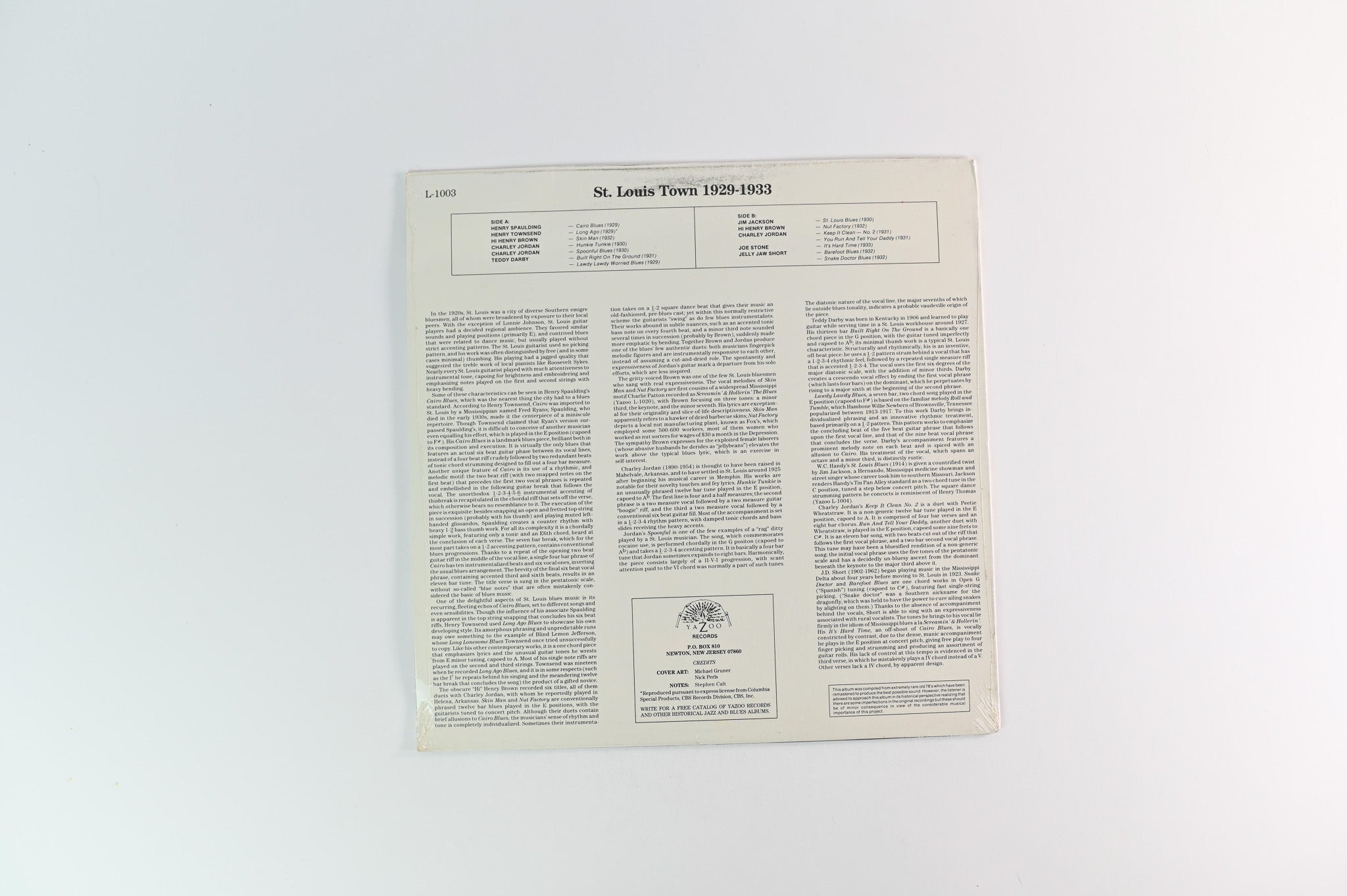 Various - St. Louis Town 1927 - 1932 on Yazoo Reissue Sealed