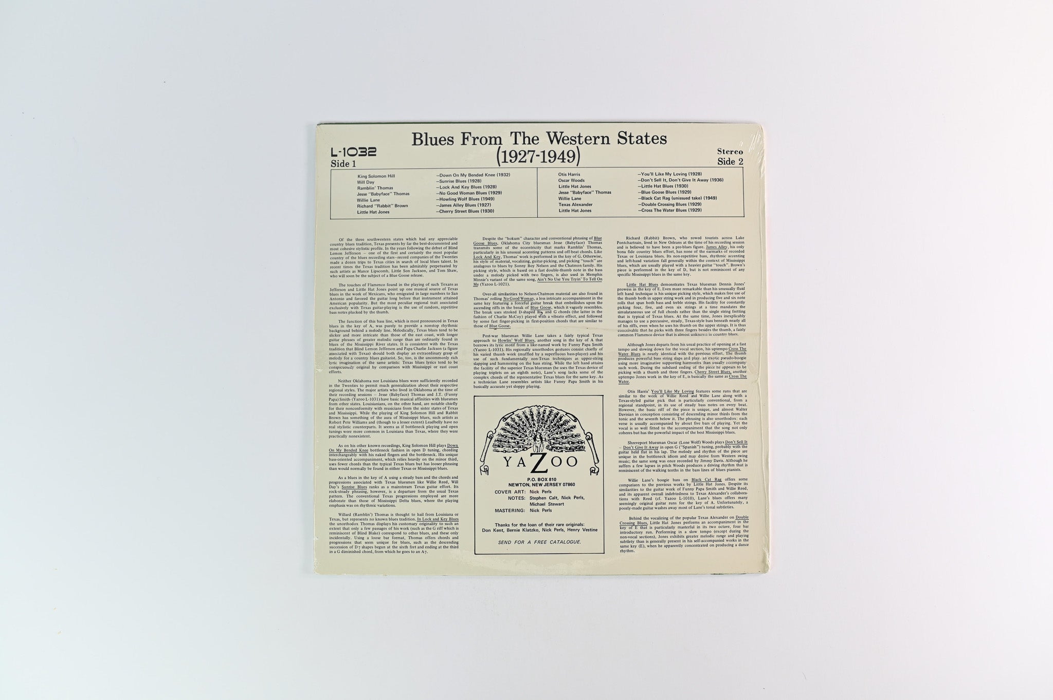 Various - Blues From The Western States 1927-1949 on Yazoo Reissue Sealed