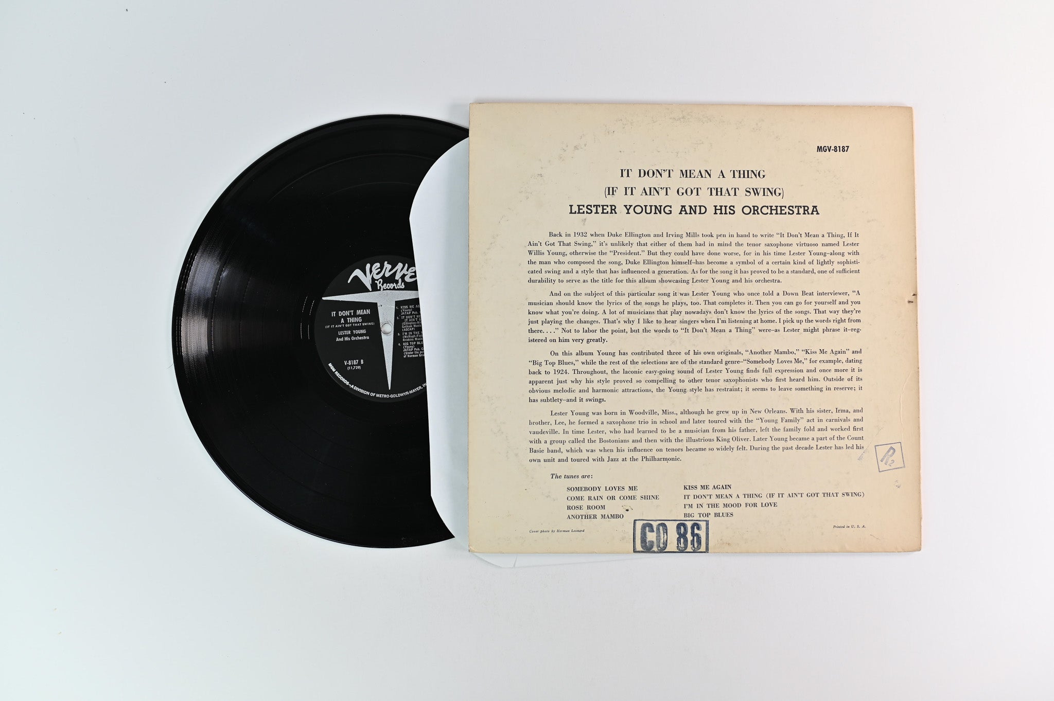 Lester Young And His Orchestra - It Don't Mean A Thing on Verve Mono Reissue