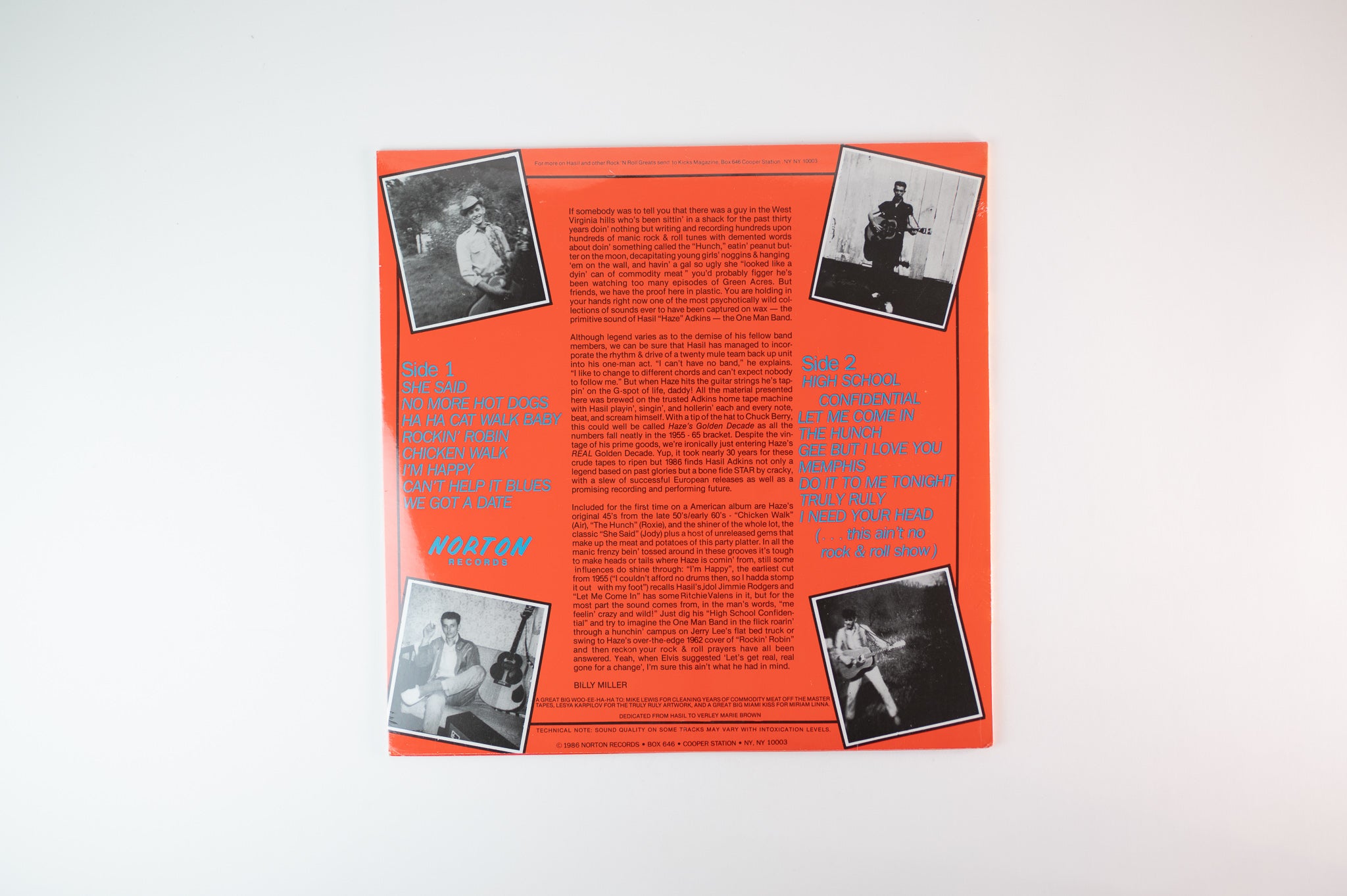 Hasil Adkins - Out To Hunch on Norton Sealed