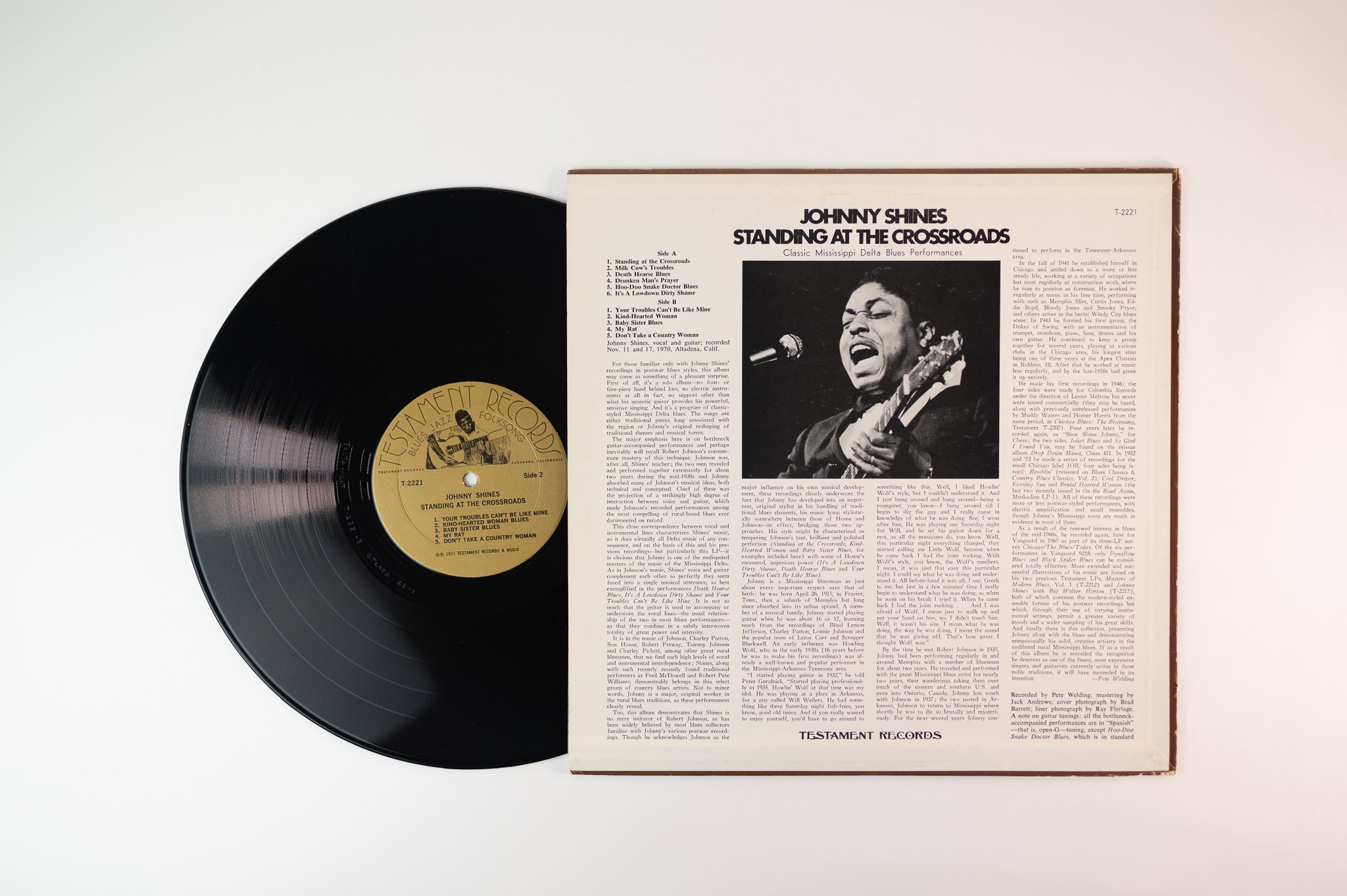 Johnny Shines - Standing At The Crossroads on Testament 1972 Repress