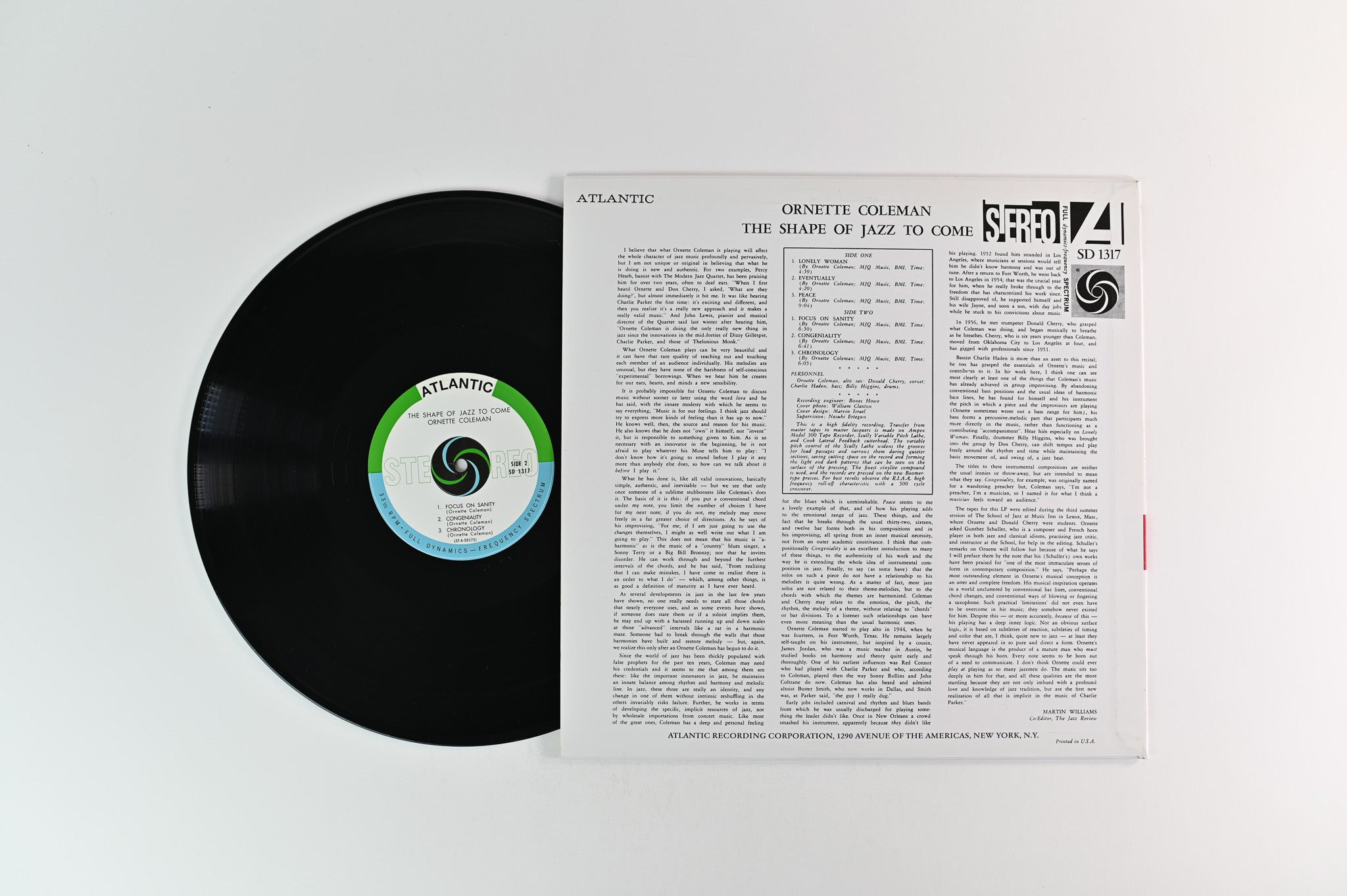 Ornette Coleman - The Shape Of Jazz To Come on Atlantic 180 Gram Reissue