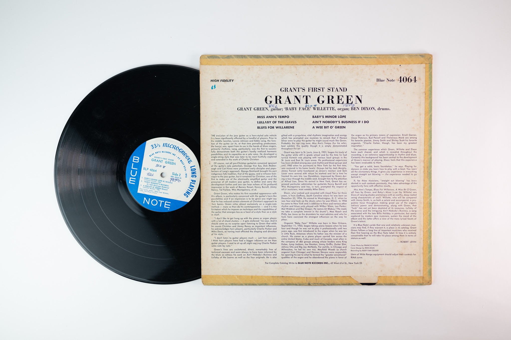 Grant Green - Grant's First Stand on Blue Note 4064 Mono Deep Groove W 63rd
