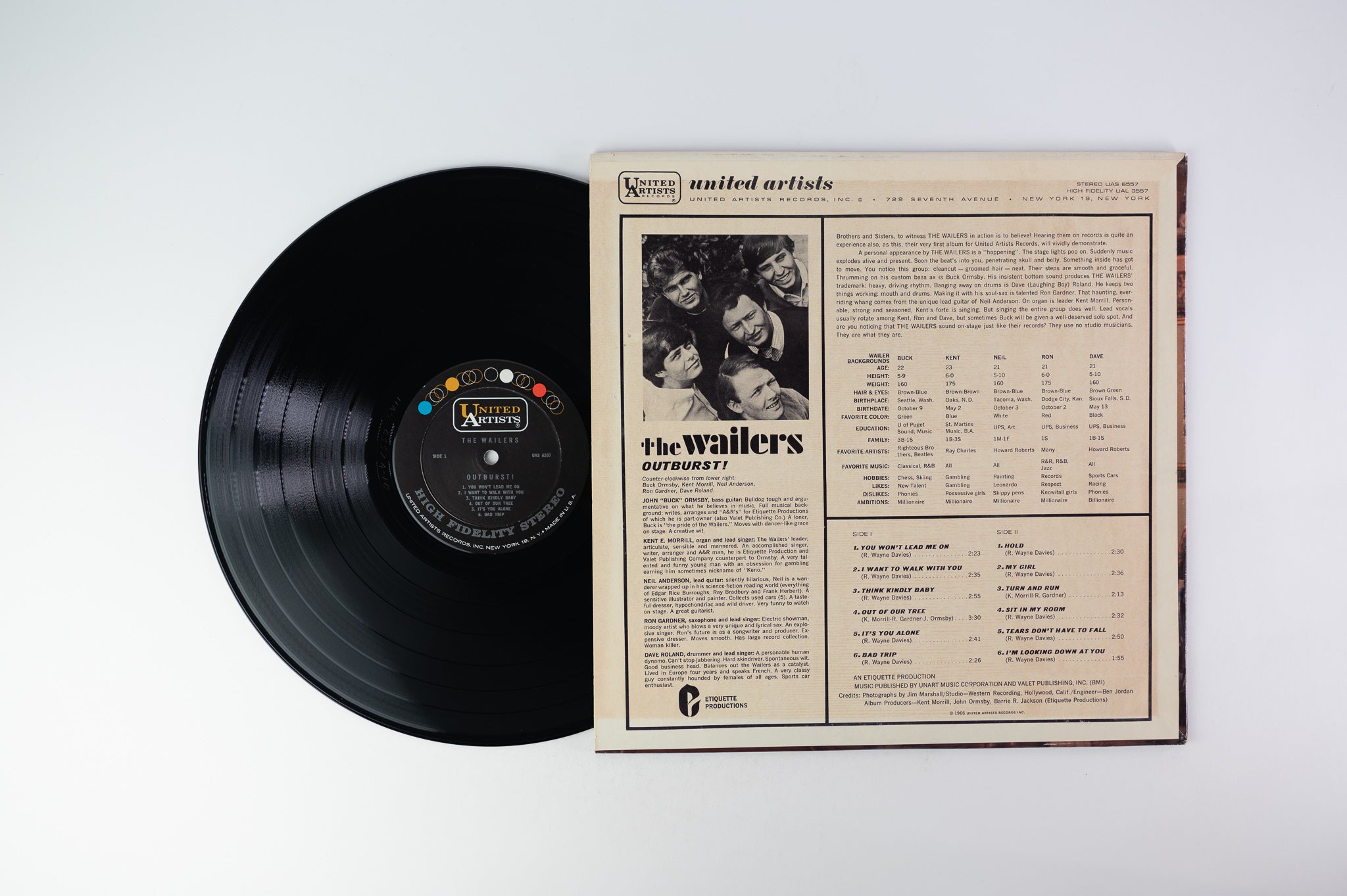 The Wailers - Outburst! on United Artists Stereo