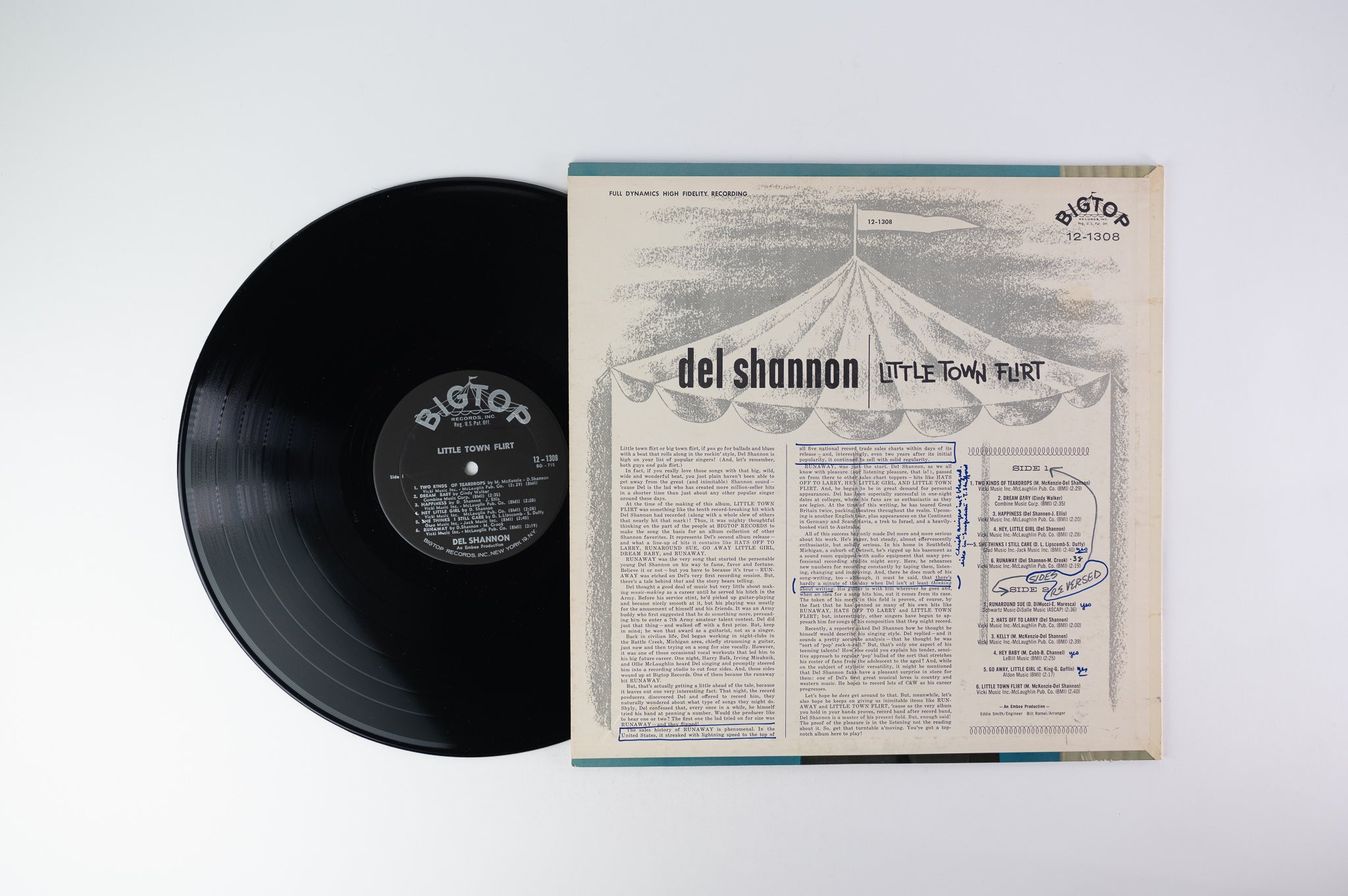 Del Shannon - Little Town Flirt on Bigtop Mono