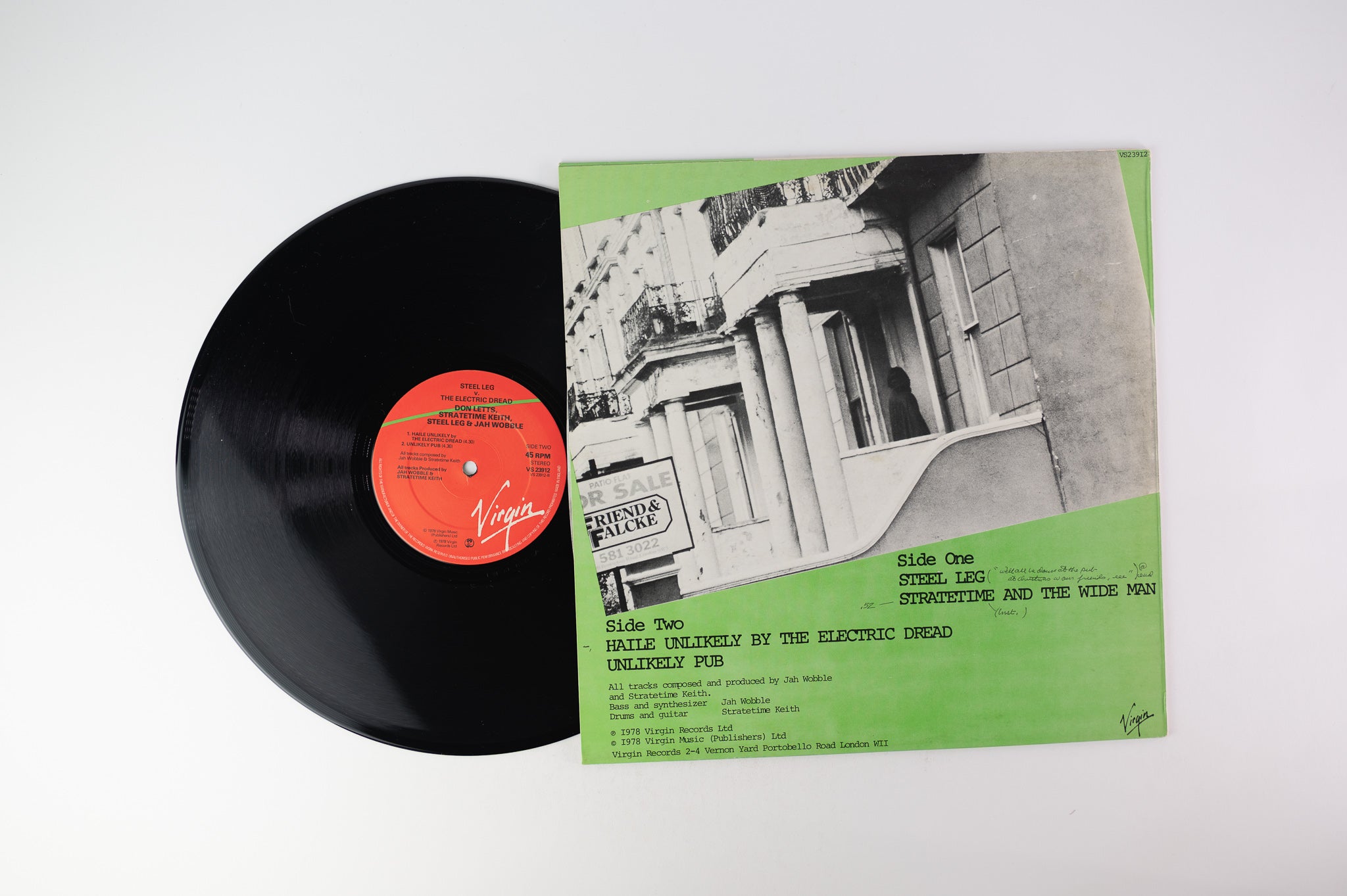 Don Letts - Steel Leg V The Electric Dread on Virgin UK Pressing Jah Wobble