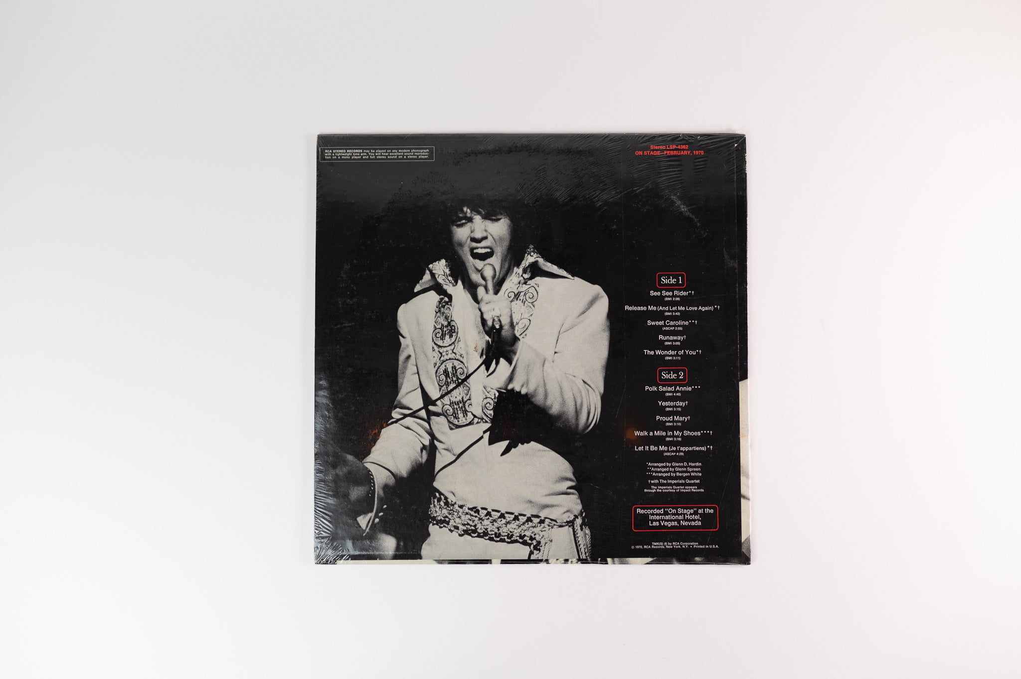 Elvis Presley - On Stage - February, 1970 on RCA Sealed