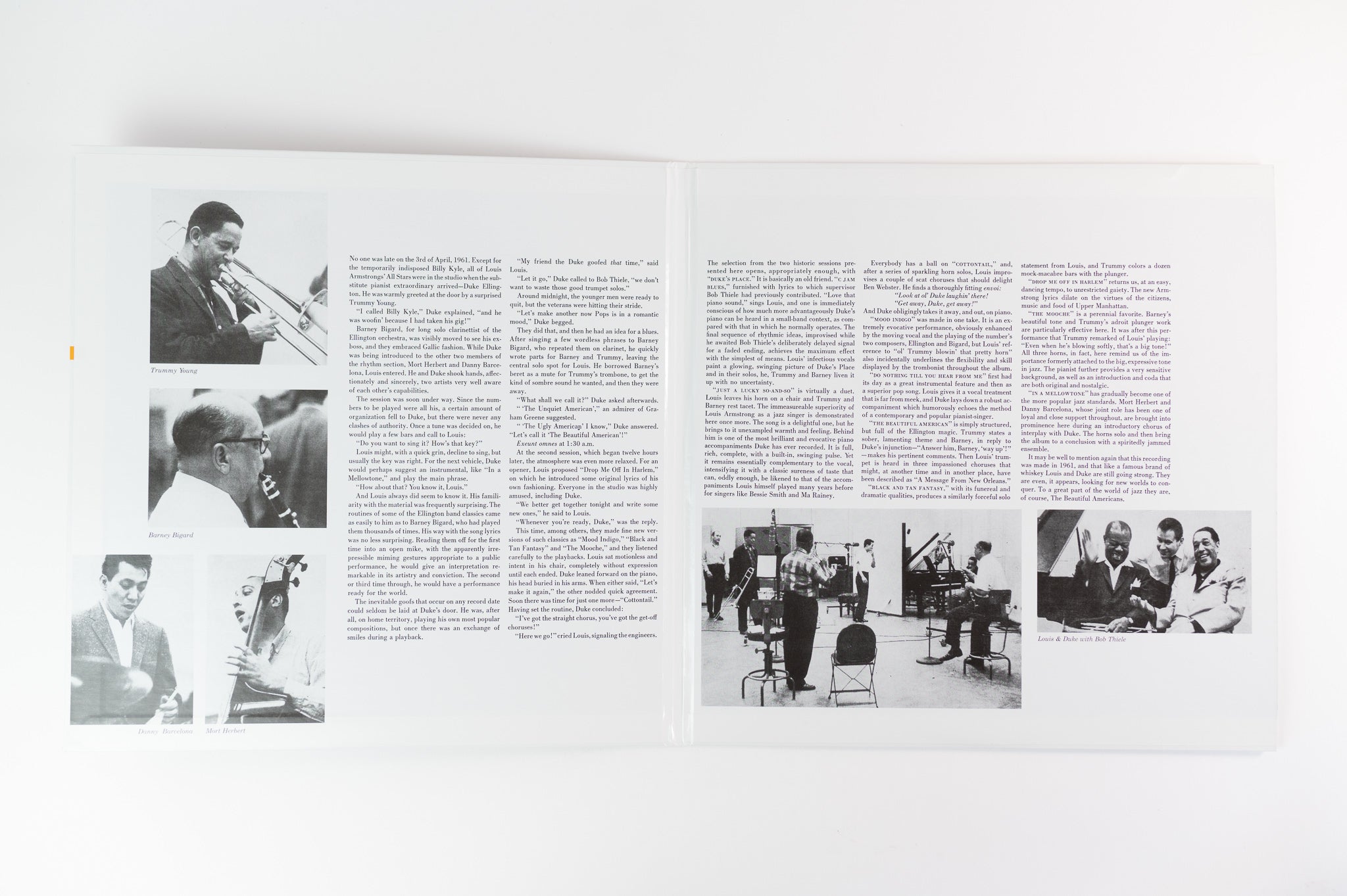 Louis Armstrong & Duke Ellington - Recording Together For The First Time Classic Records Clear Vinyl 200 Gram Reissue