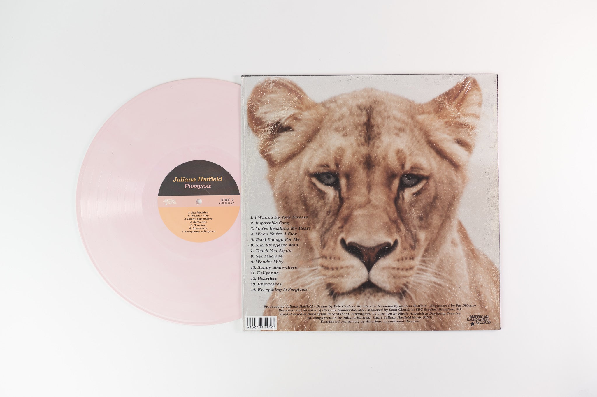 Juliana Hatfield - Pussycat on American Laundromat Ltd Pink Vinyl Signed