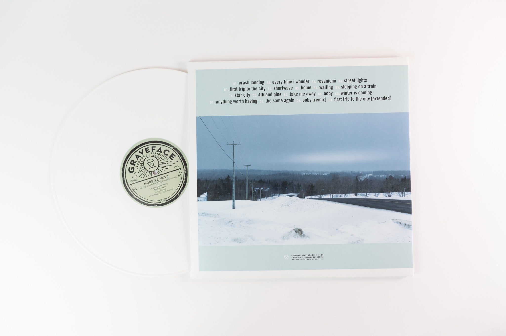 Monster Movie - Last Night Something Happened (Expanded) on Graveface RSD Black Friday 2019 Repress Clear and White