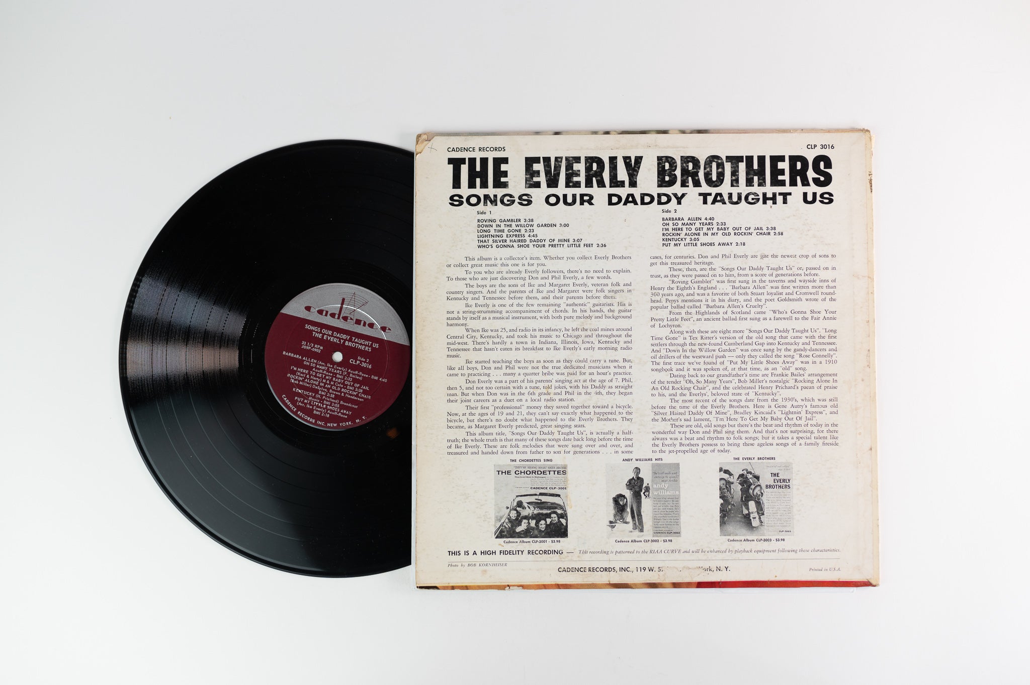 Everly Brothers - Songs Our Daddy Taught Us on Cadence