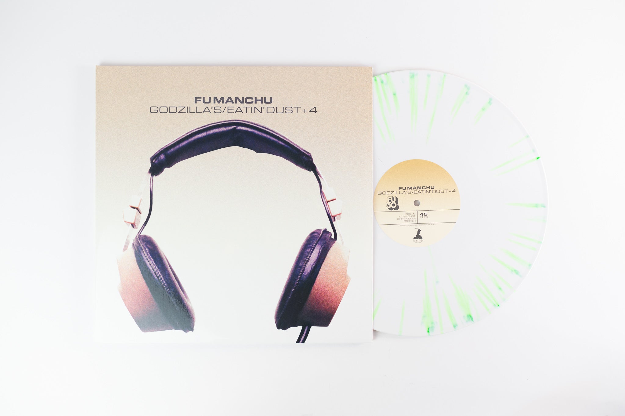 Fu Manchu - Godzilla's / Eatin' Dust +4 on At The Dojo Ltd Neon Green White Vinyl Reissue