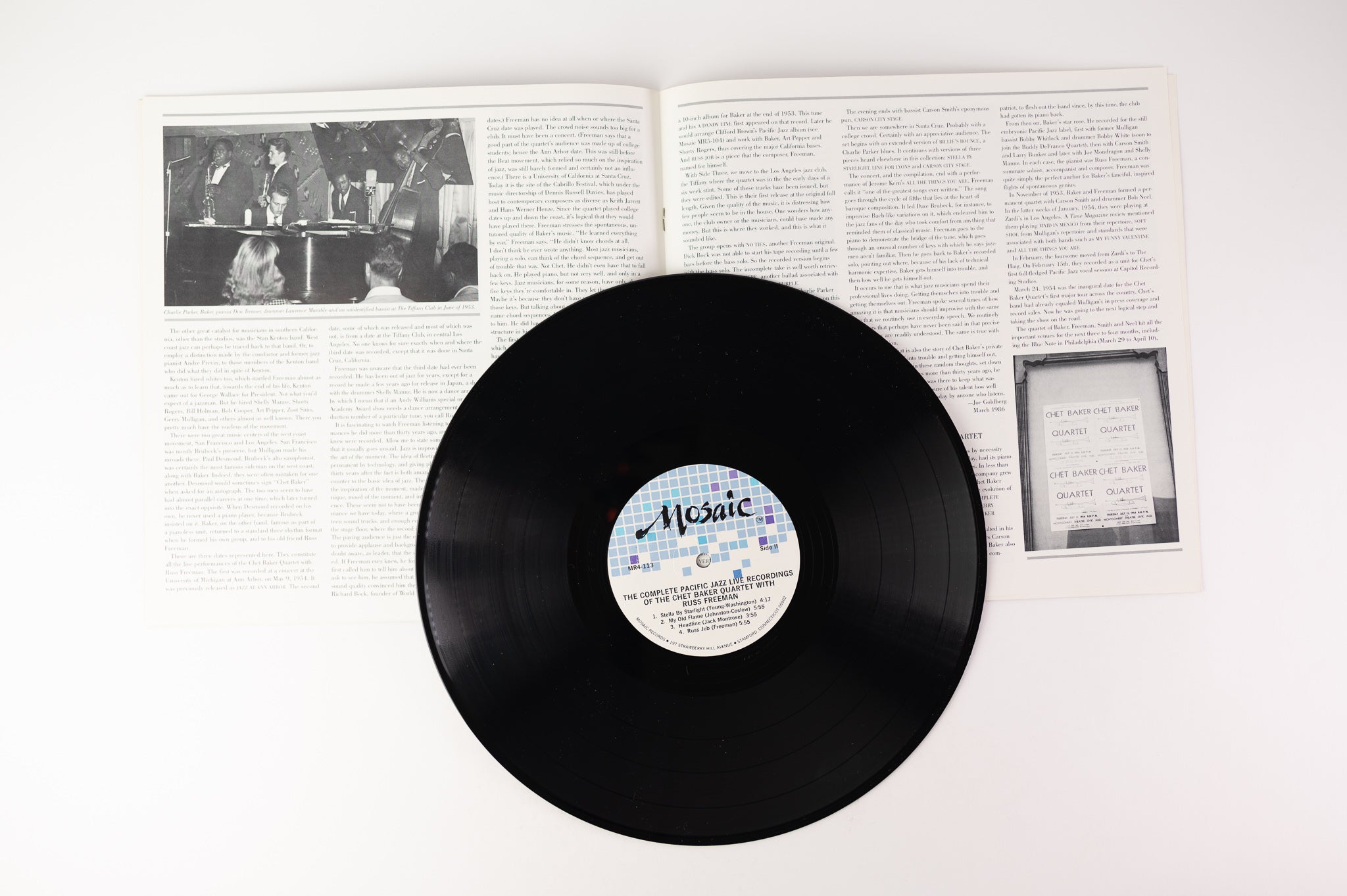 Chet Baker Quartet - The Complete Pacific Jazz Live Recordings Of The Chet Baker Quartet With Russ Freeman on Mosaic