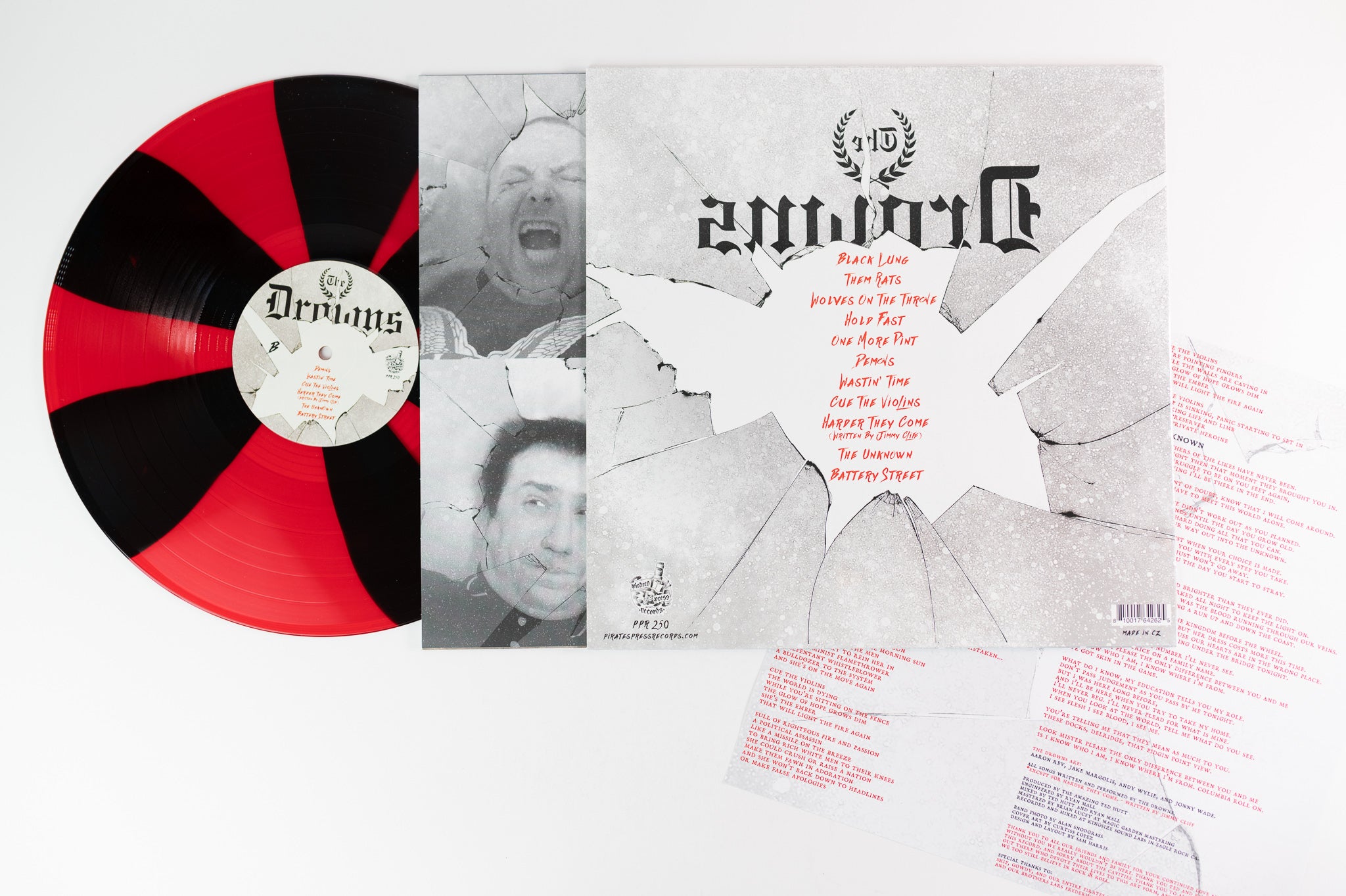 The Drowns - Under Tension on Pirates Press Records - Red / Black Vinyl