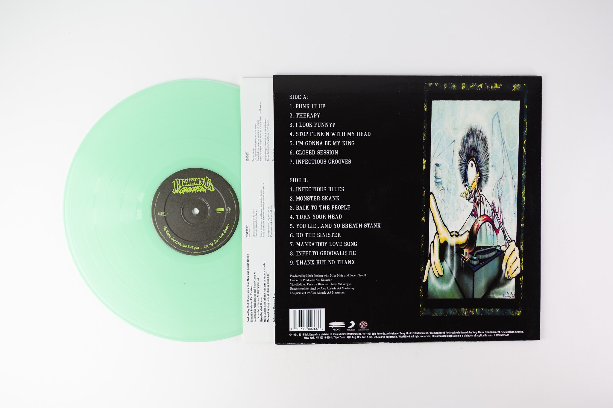 Infectious Grooves - The Plague That Makes Your Booty Move... It's The Infectious Grooves on Brookvale Epic Sony Limited Glow In The Dark Vinyl Reissue