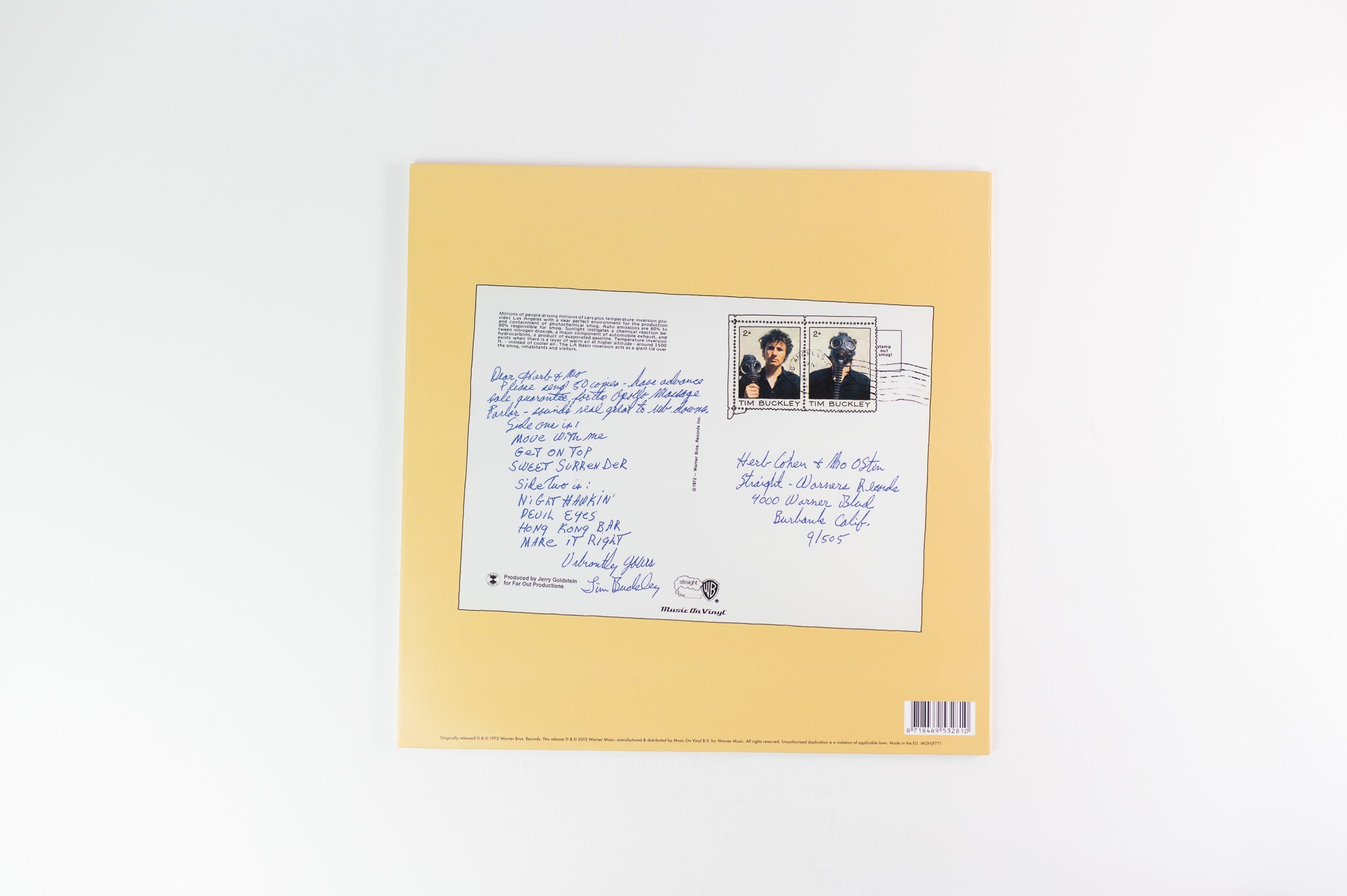 Tim Buckley - Greetings From L.A. on Music On Vinyl