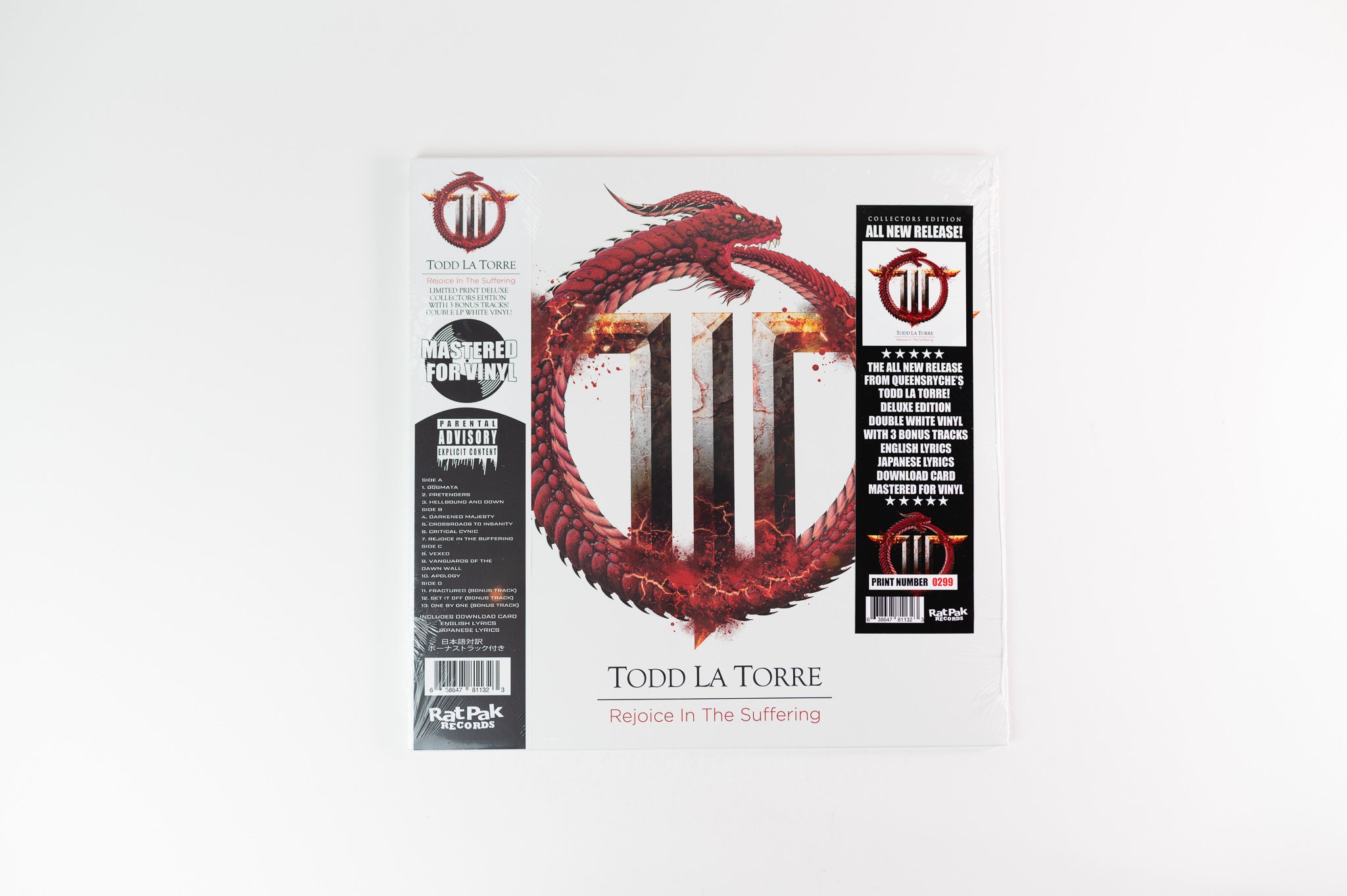 Todd La Torre - Rejoice In the Suffering on Rat Pack Records - White Vinyl - Sealed