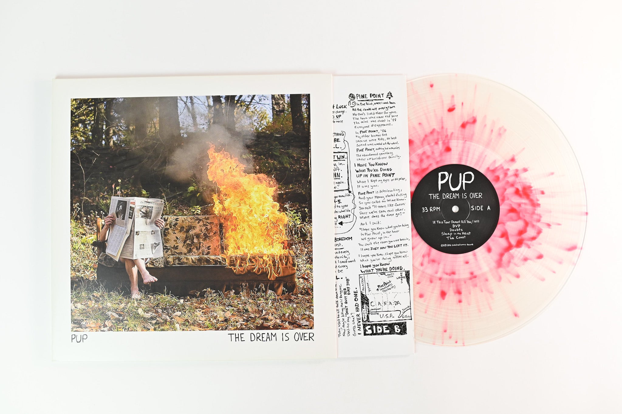 Pup - The Dream Is Over on SideOneDummy Clear / Red Splatter