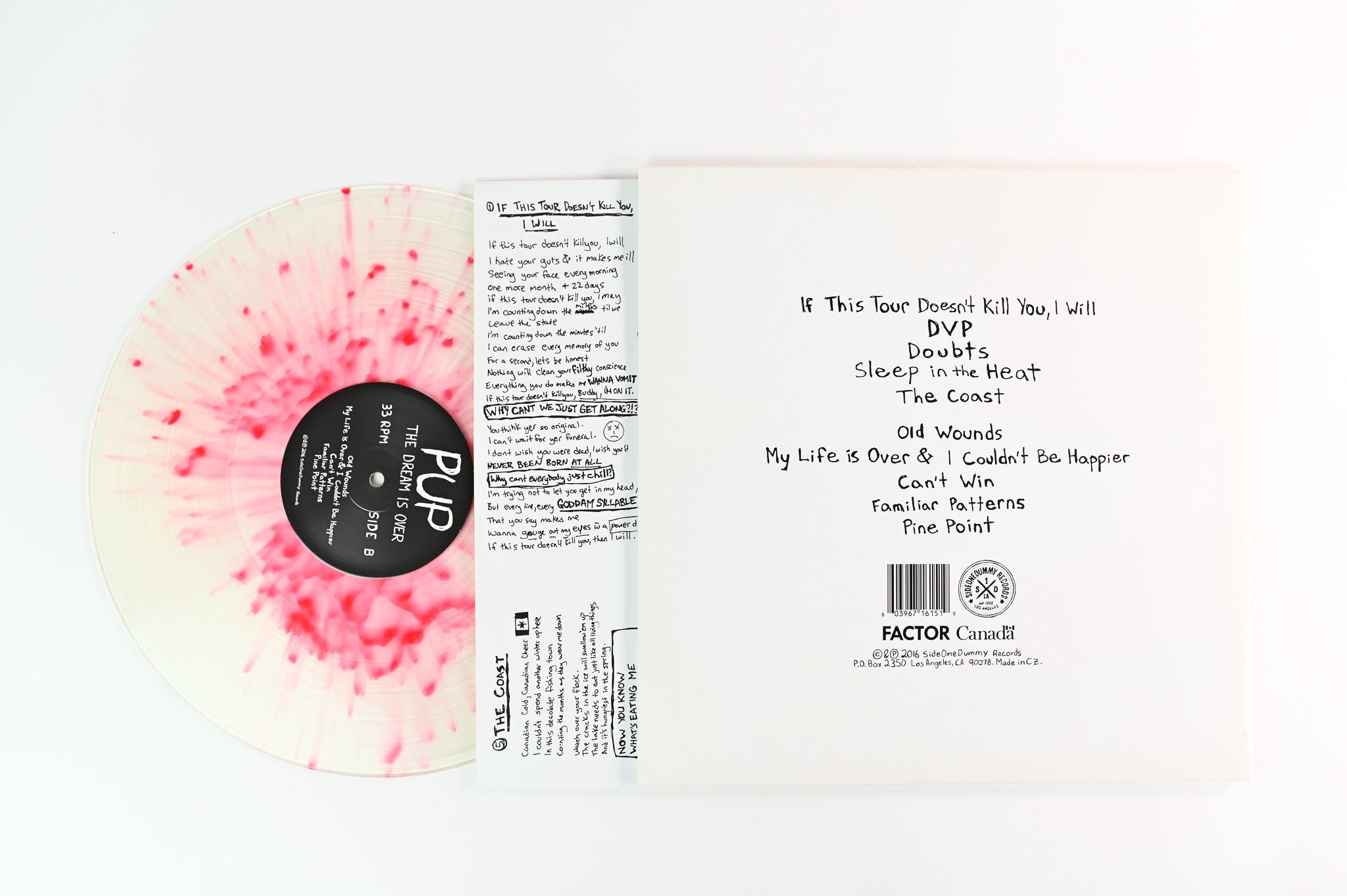 Pup - The Dream Is Over on SideOneDummy Clear / Red Splatter