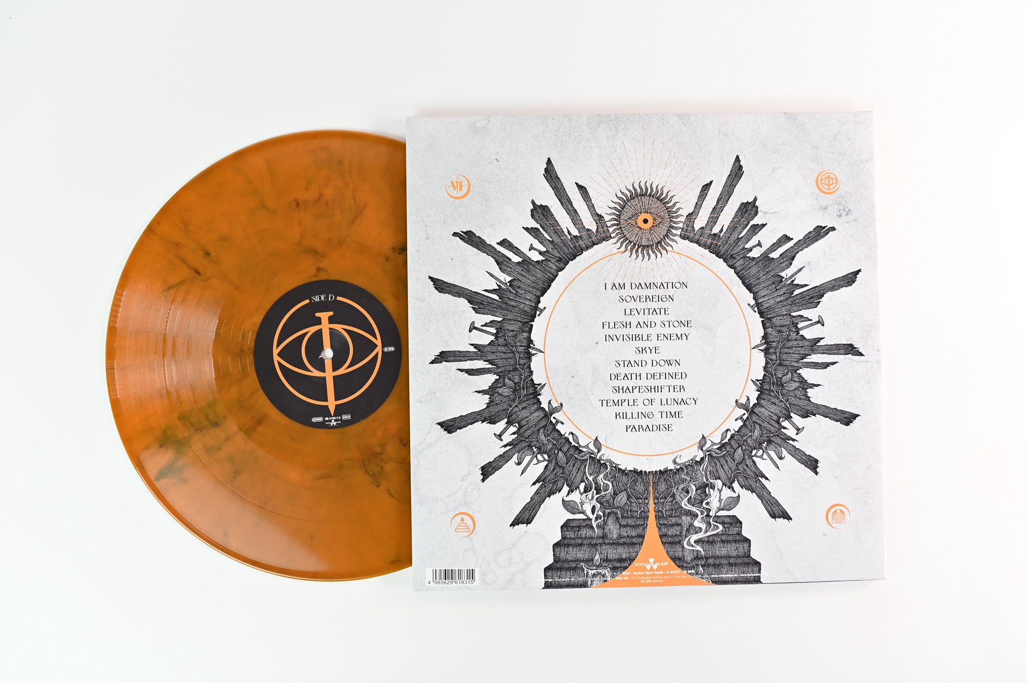 Bleed From Within - Shrine on Nuclear Blast Ltd Orange / Black Marbled