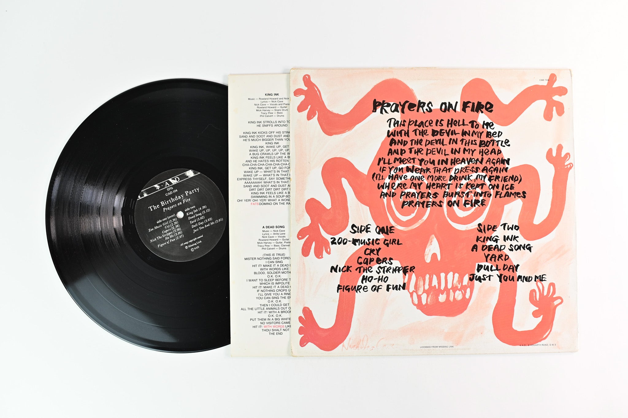 The Birthday Party - Prayers On Fire on 4AD UK Pressing